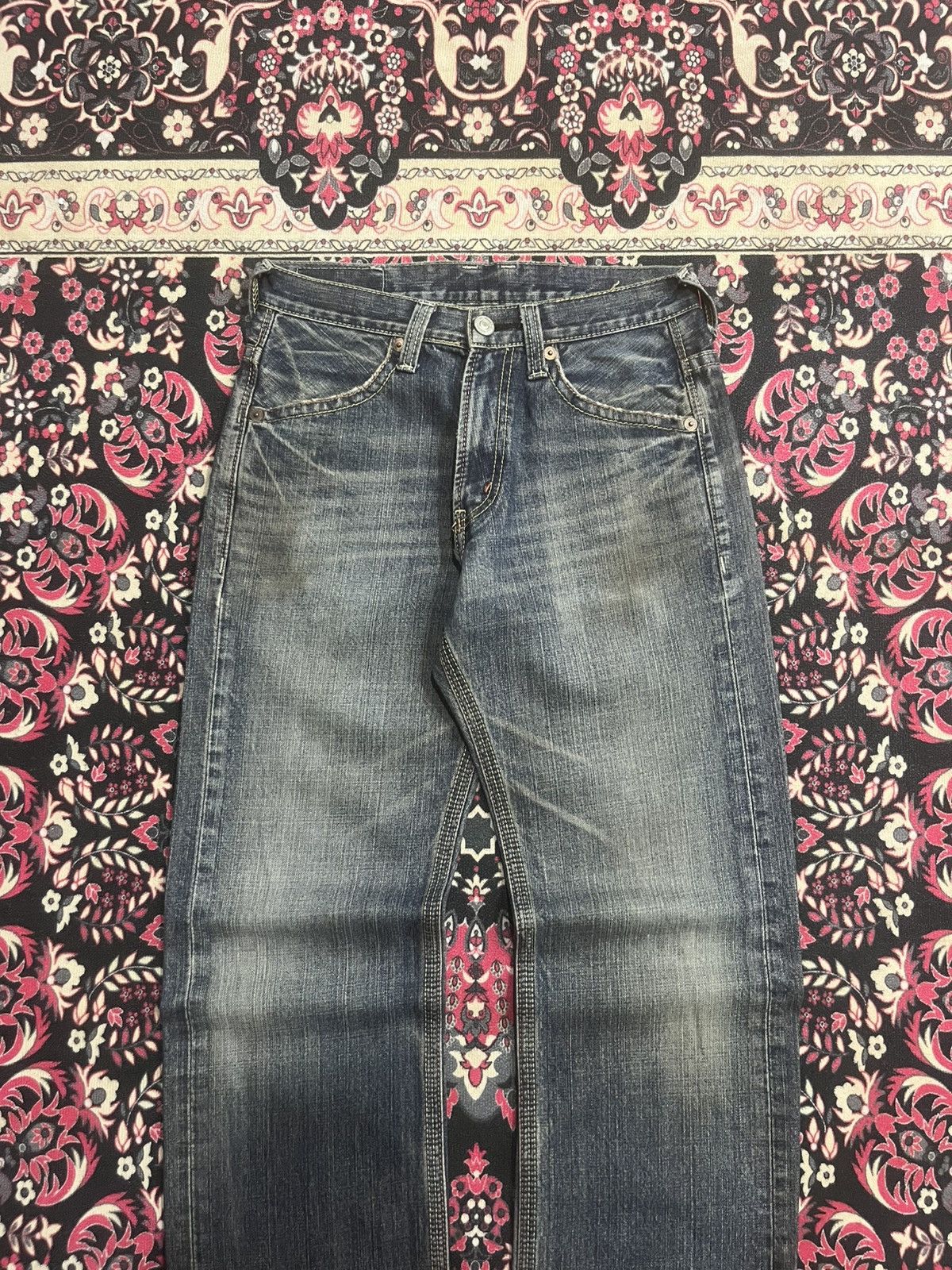 Japanese Brand Vintage Japanese Brand Bobson Cheesking Blue Faded Jeans Size US 29 - 3 Thumbnail