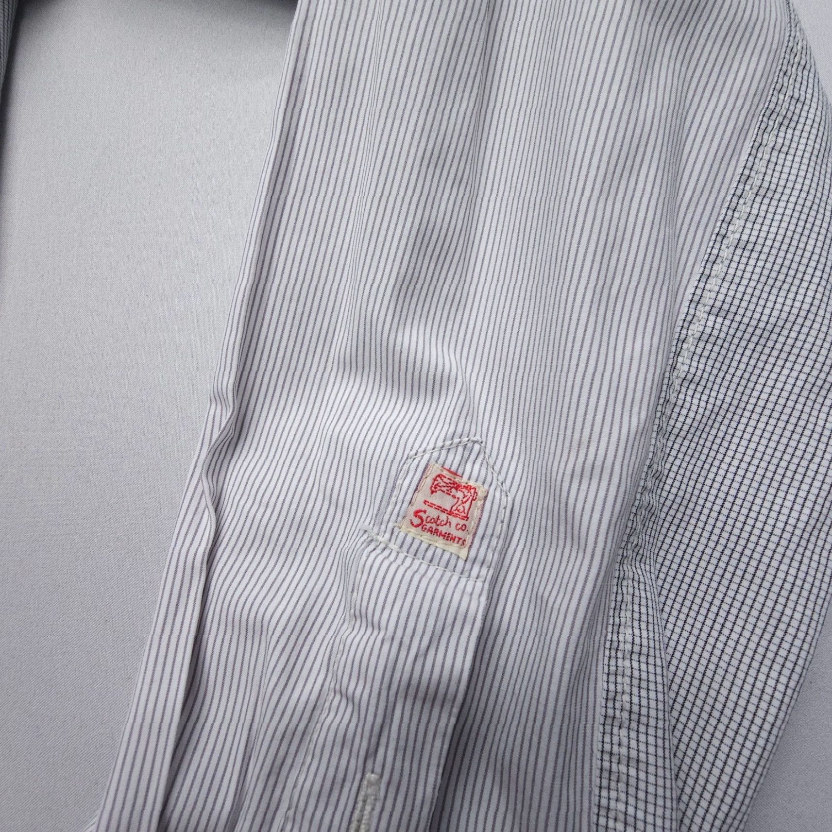 Scotch & Soda Scotch & Soda Amsterdam Button Up Shirt Mens Small Gray Striped Snap Cuffs Size US S / EU 44-46 / 1 - 6 Thumbnail