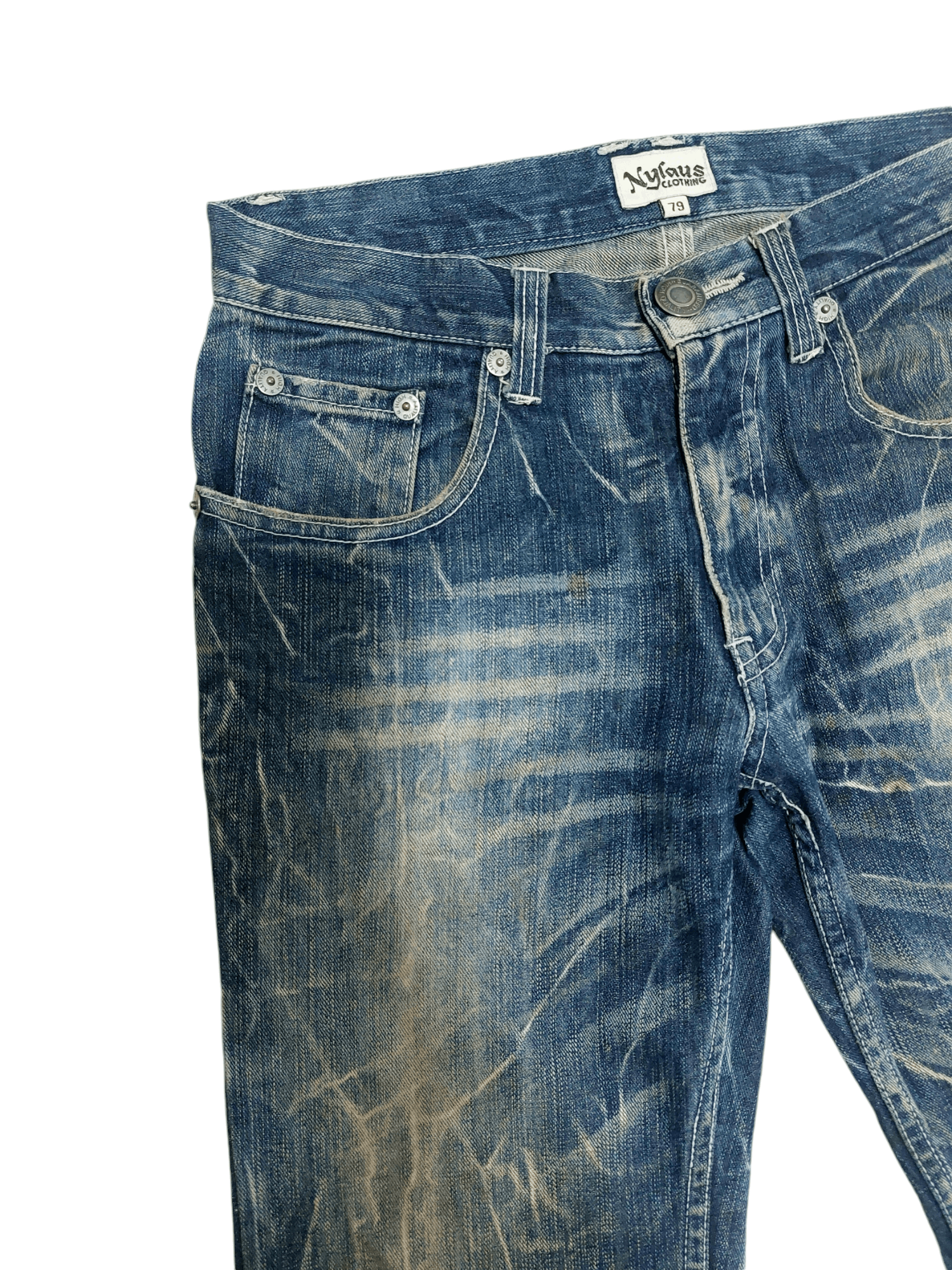 Japanese Brand × Vintage Vintage Nylaus Japan Flare Jeans Size US 31 - 7 Thumbnail