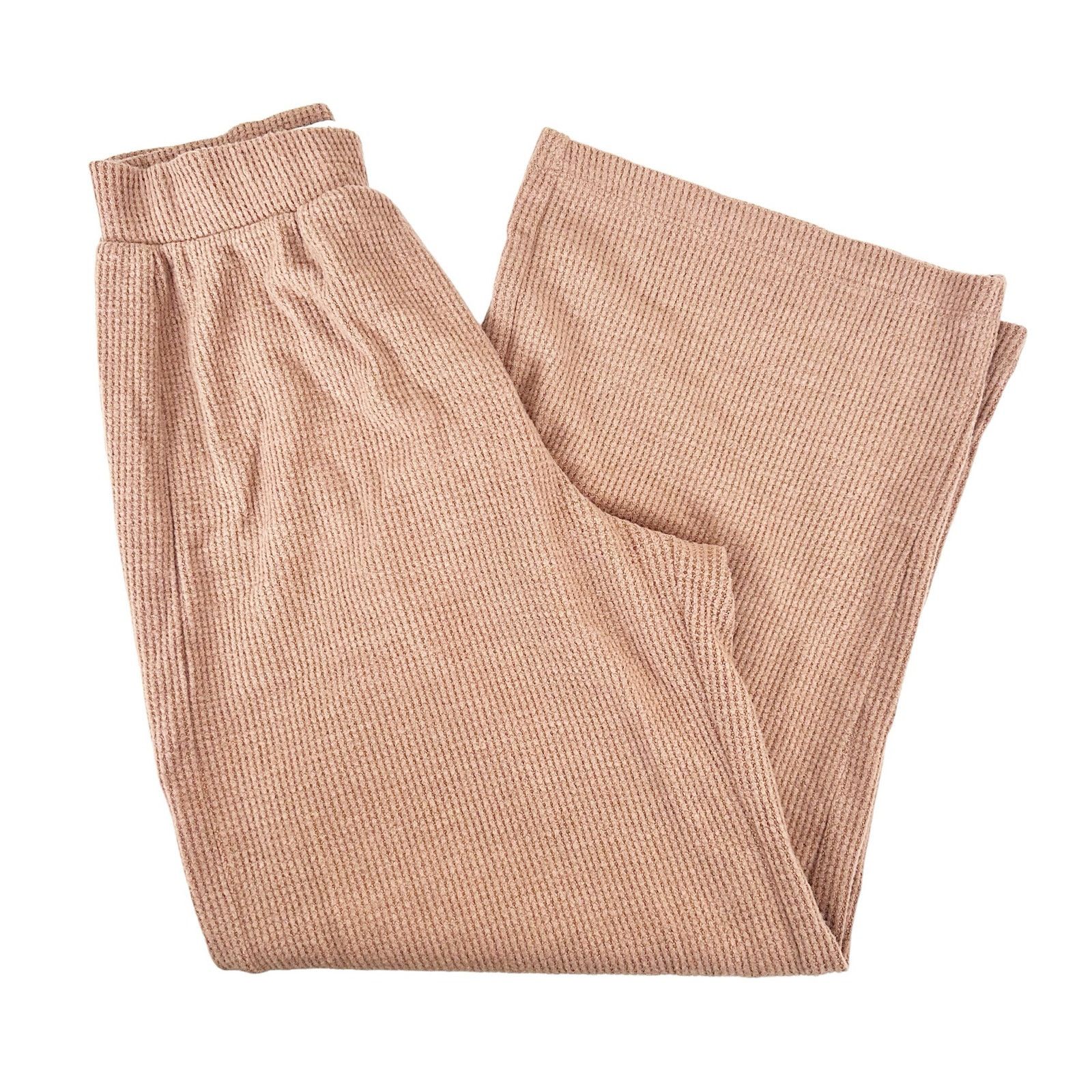 Abercrombie & Fitch Abercrombie Tan Thermal Wide Leg Cropped Pants Sz XS Size 26" / US 2 / IT 38 - 6 Thumbnail