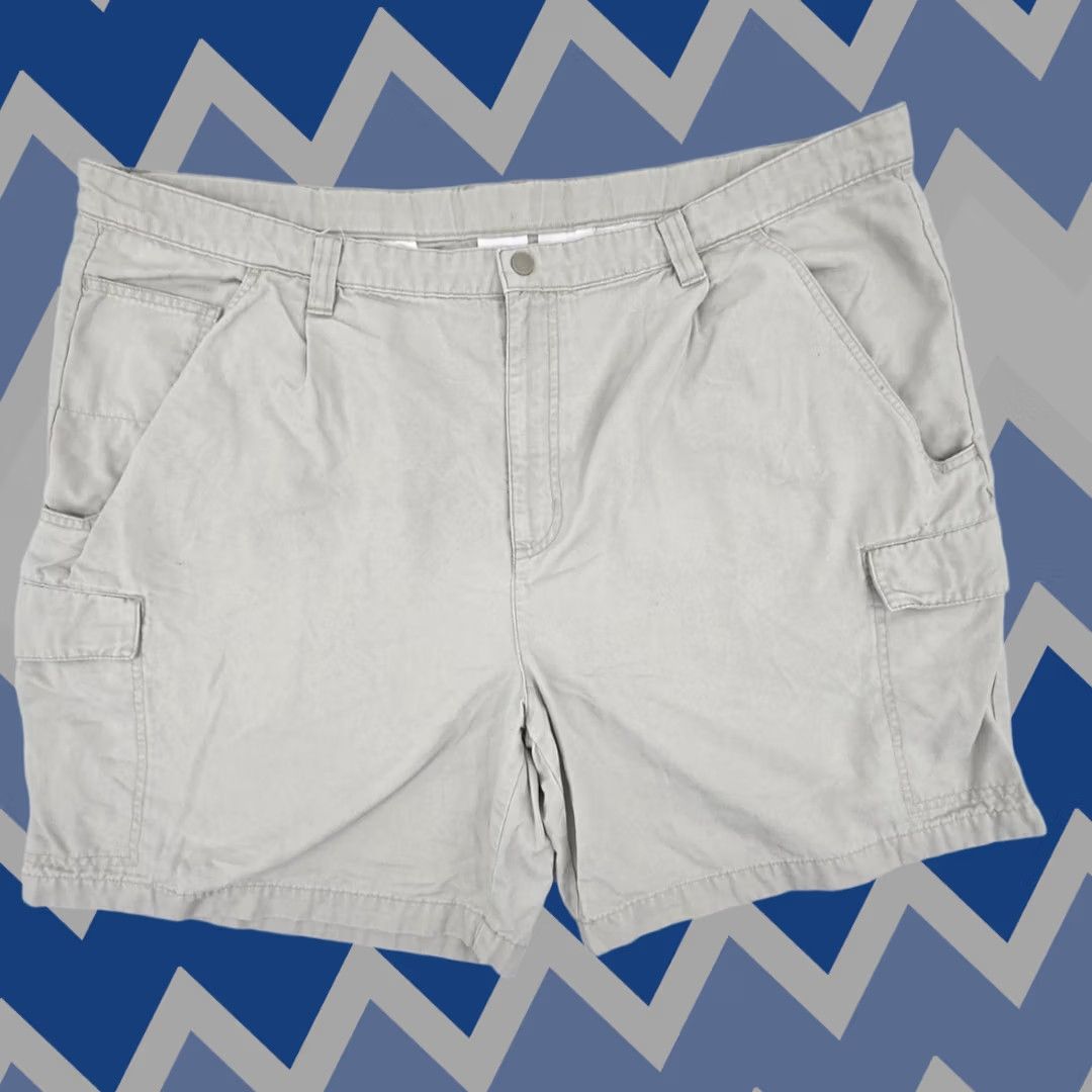 Vintage Columbia Cargo Shorts 44 Beige Canvas Outdoors Flat Front Hiking Men Size US 44 / EU 60 - 1 Thumbnail