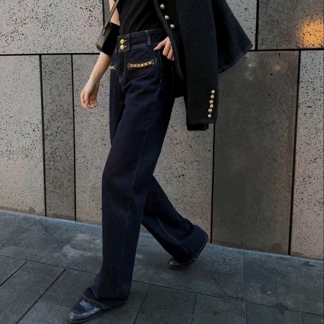 Celine CELINE 99 New Corduroy SL Pants Women's Brown 28 Zipper Belt Size 28" / US 6 / IT 42 - 8 Thumbnail