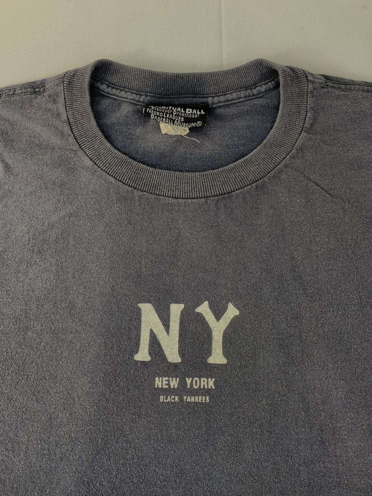 Vintage NY Black Yankees Negro League Baseball Museum Spell Out Tee Size US M / EU 48-50 / 2 - 4 Thumbnail