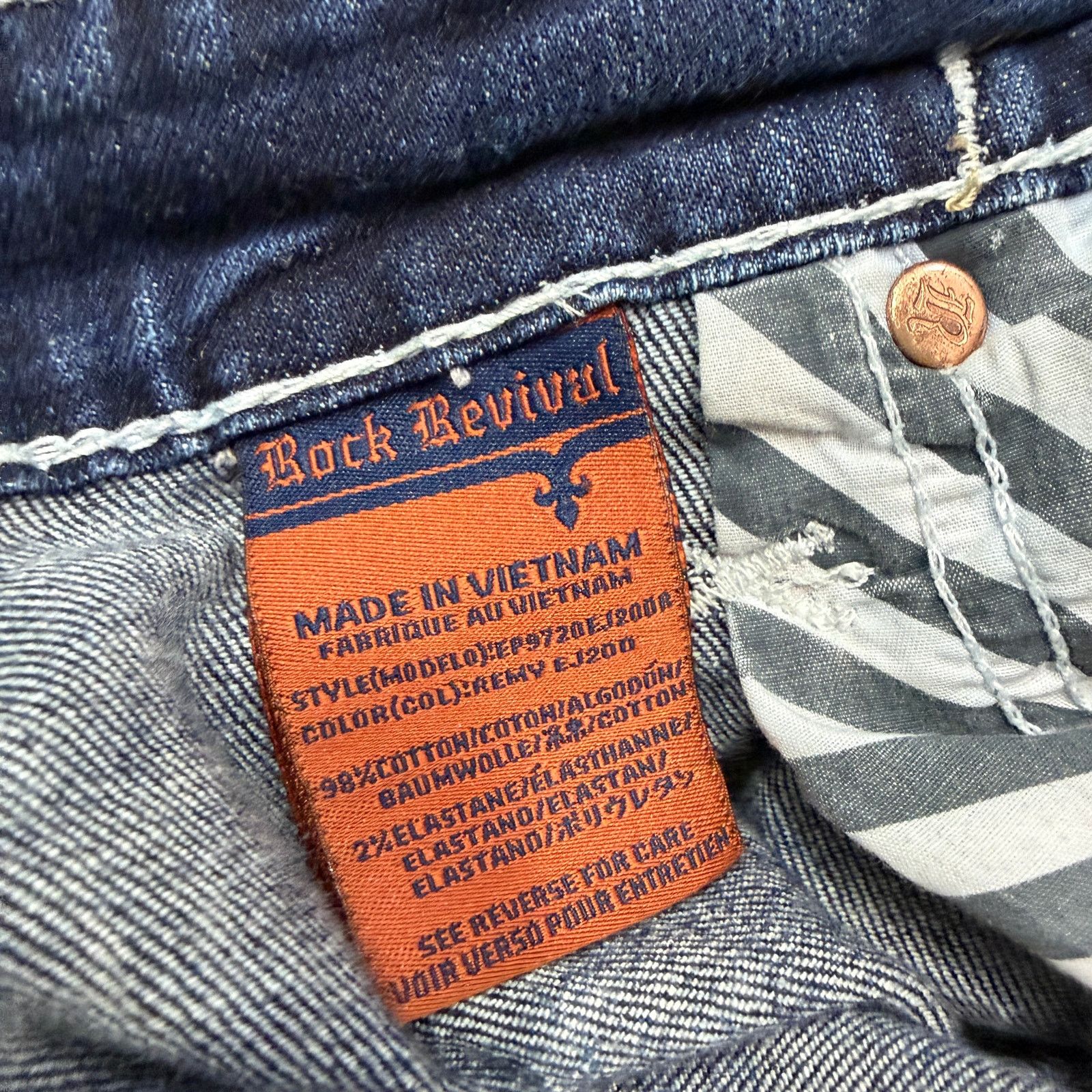 Rock Revival Rock Revival Remy Relaxed Straight Jeans 40 (Fits 40x32) Size US 40 / EU 56 - 9 Thumbnail