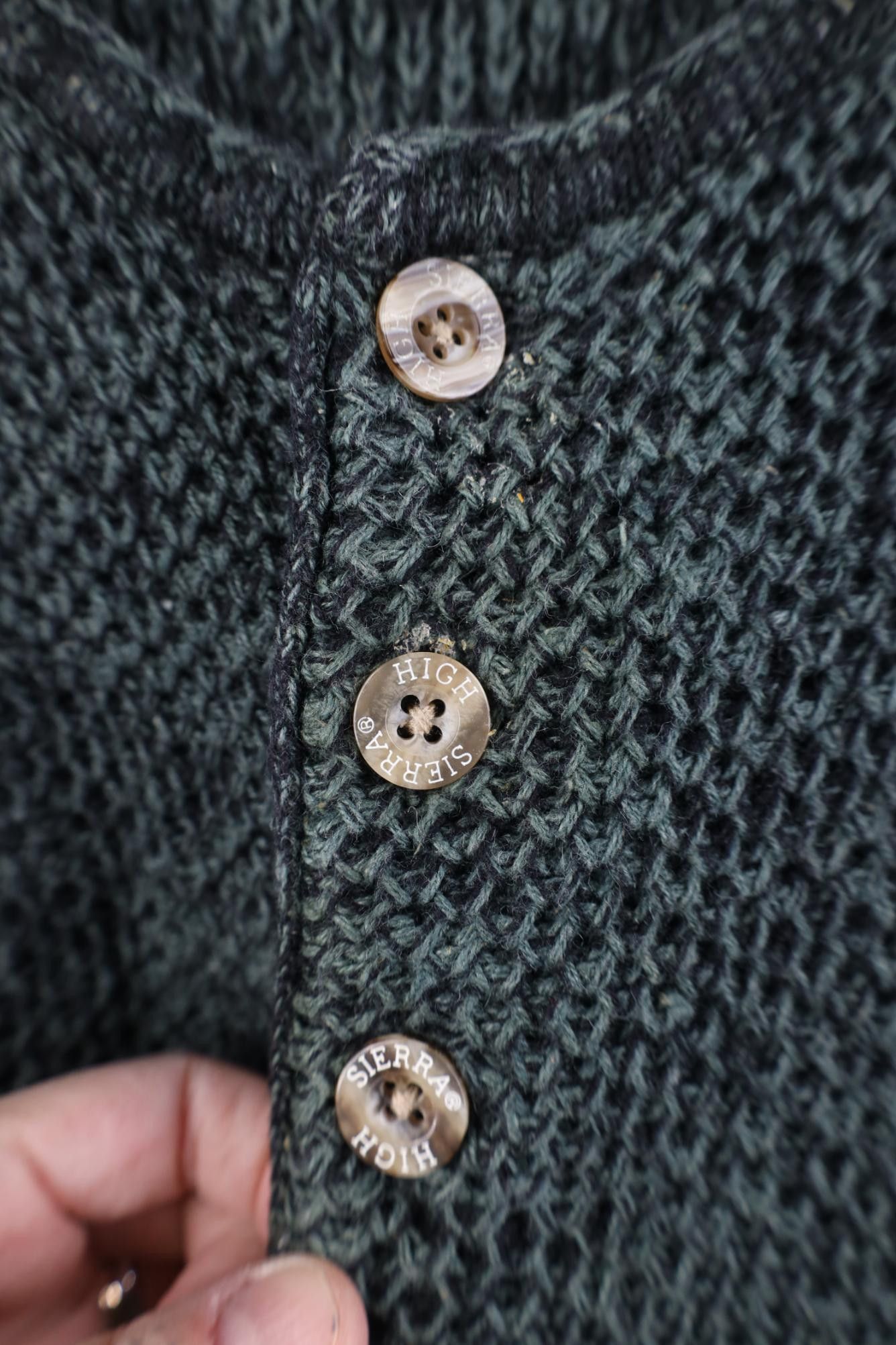 Vintage Vintage 90s Streetwear Thermal Weave Knit Henley Sweater Size US L / EU 52-54 / 3 - 4 Thumbnail