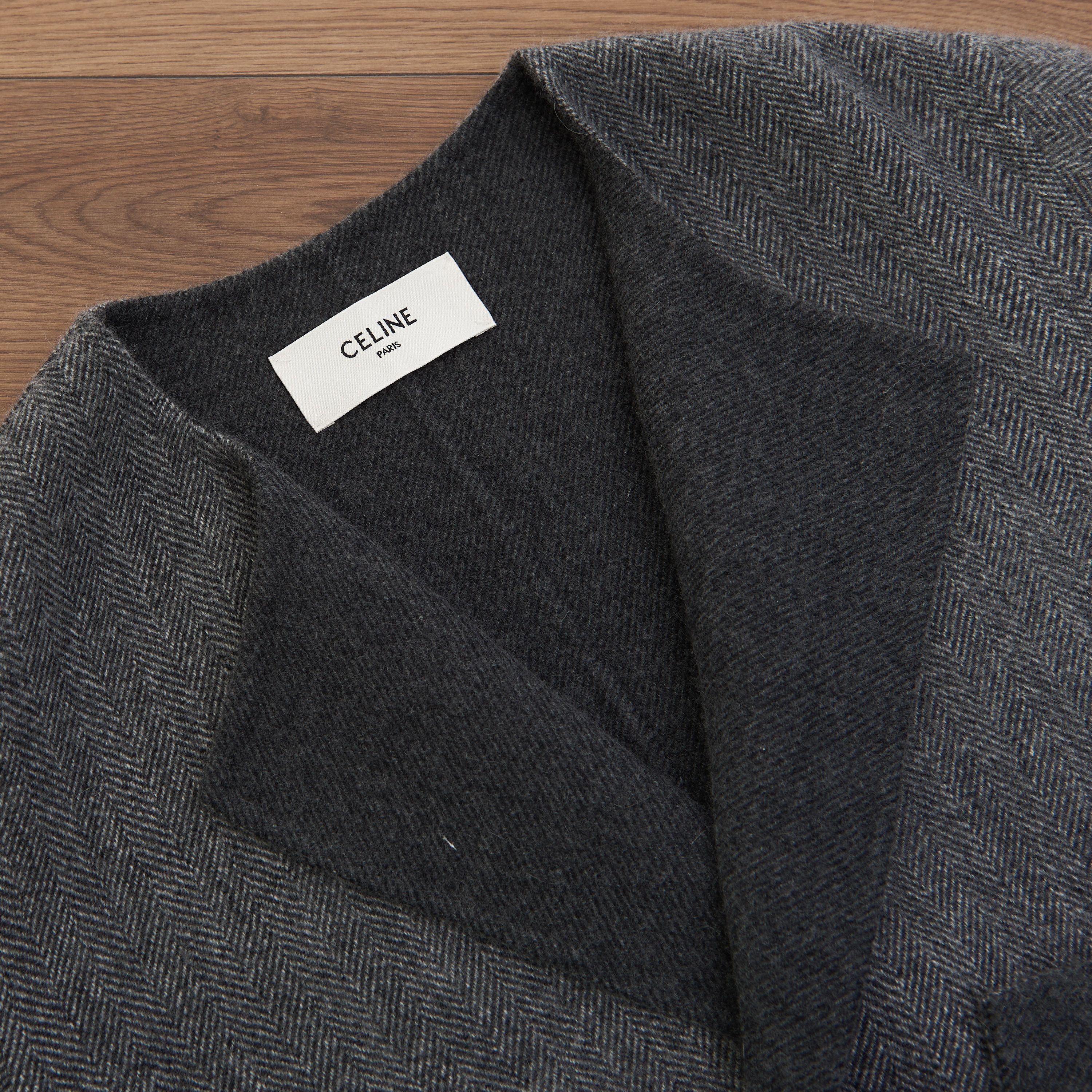 Celine Pure Collar Coat In Gray Double Face Cashmere Size S / US 4 / IT 40 - 10 Thumbnail
