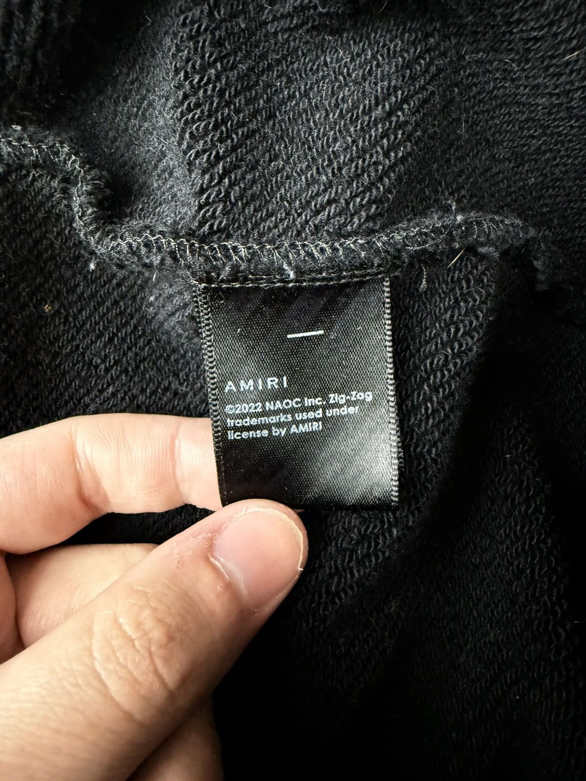 Amiri AUTHENTIC AMIRI x Zig Zag Cotton Black Hoodie Men XXX Large Size US XXL / EU 58 / 5 - 14 Thumbnail