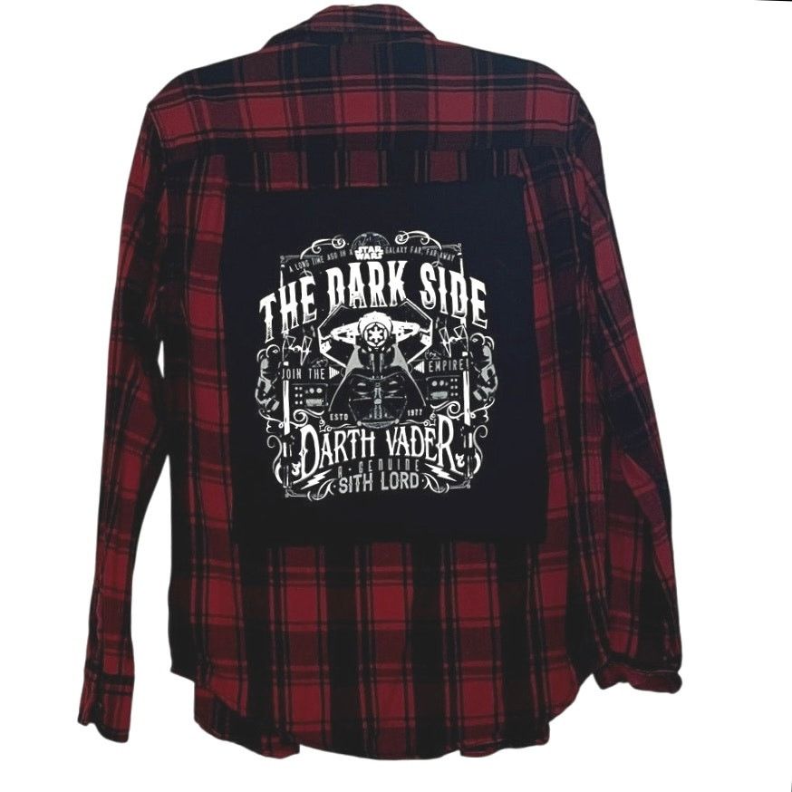 Other Upcycled Darth Vader Dark Side Red Plaid Flannel Shirt Small Size US L / EU 52-54 / 3 - 4 Thumbnail