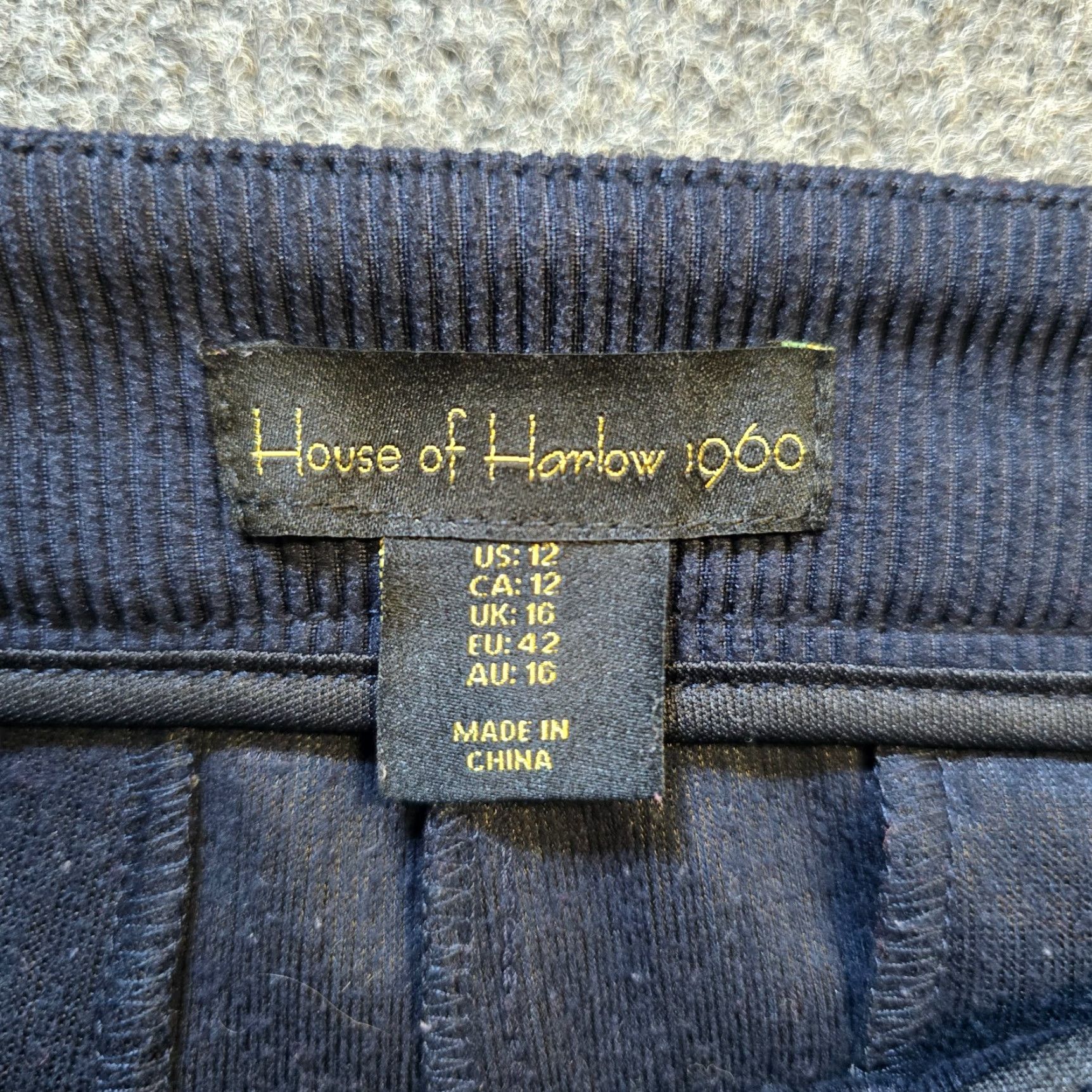 House of Harlow House of Harlow Pants Women Size 12 Blue Corduroy Wide-Leg Patch Pockets Casual Size 34" / US 12 / IT 48 - 4 Thumbnail
