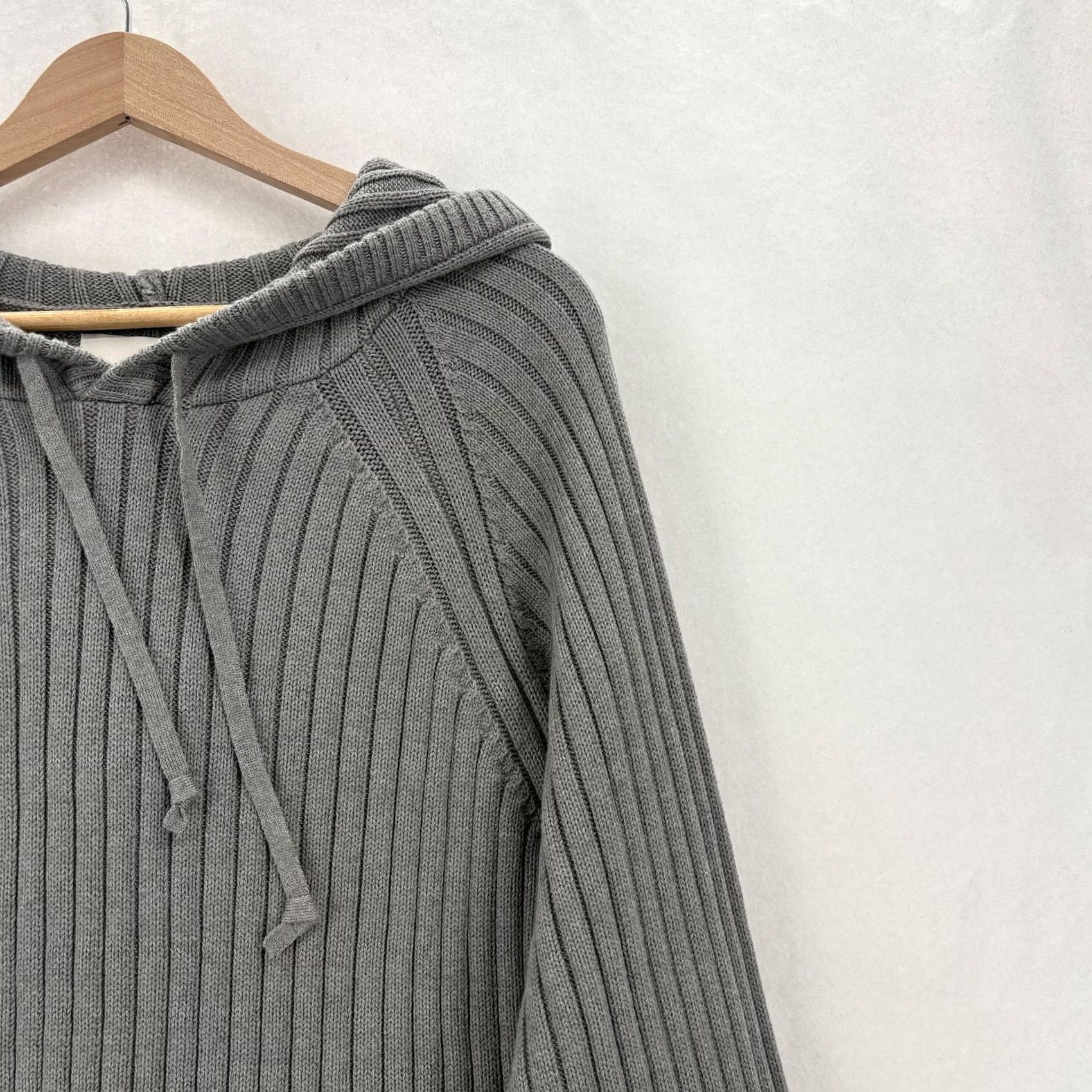 Vintage Sun + Stone Sweater Mens 2XL Gray 100% Cotton Ribbed Knit Hooded Pullover NWT Size US XXL / EU 58 / 5 - 2 Thumbnail