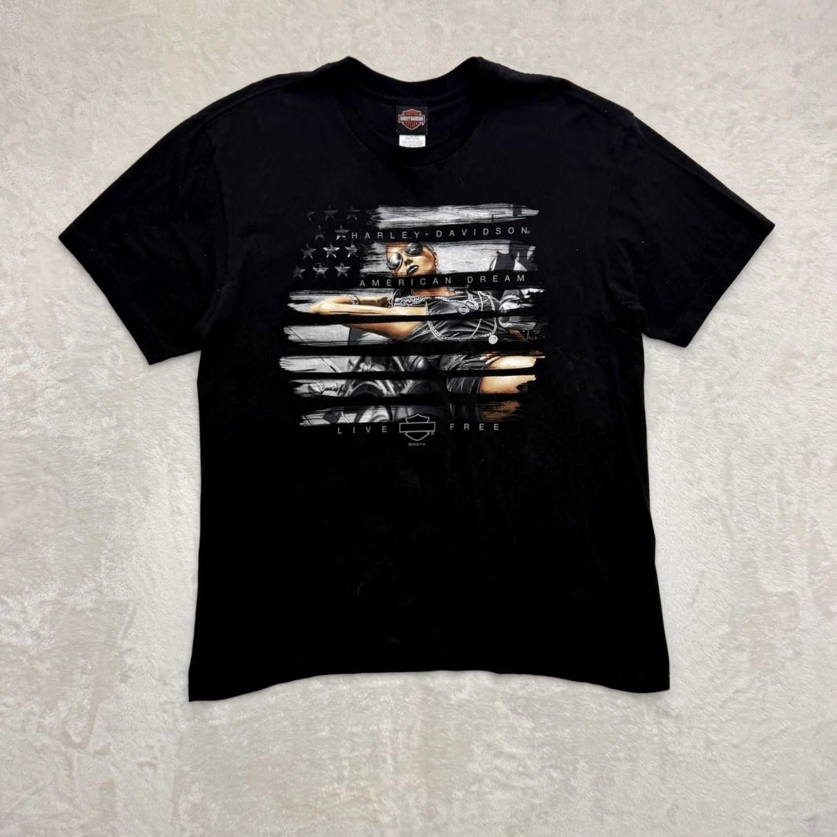 Harley Davidson VINTAGE Harley-Davidson American Dream Babe Shirt Mens XL Black War Horse Ocala Graphic Size US XL / EU 56 / 4 - 2 Thumbnail