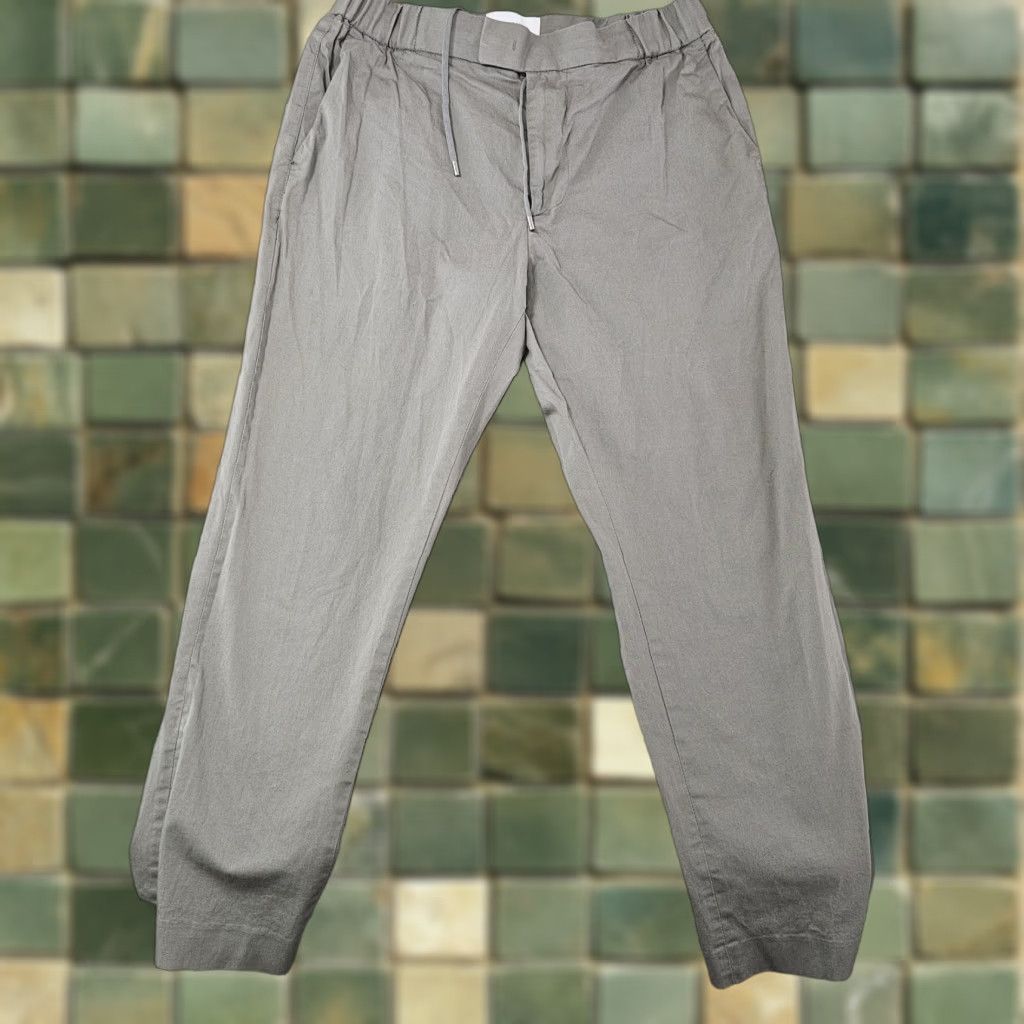 Vintage L'Estrange London Pants Slim Chino Gray Drawstring Elastic Waist Men S Regular Size US 29 - 1 Thumbnail