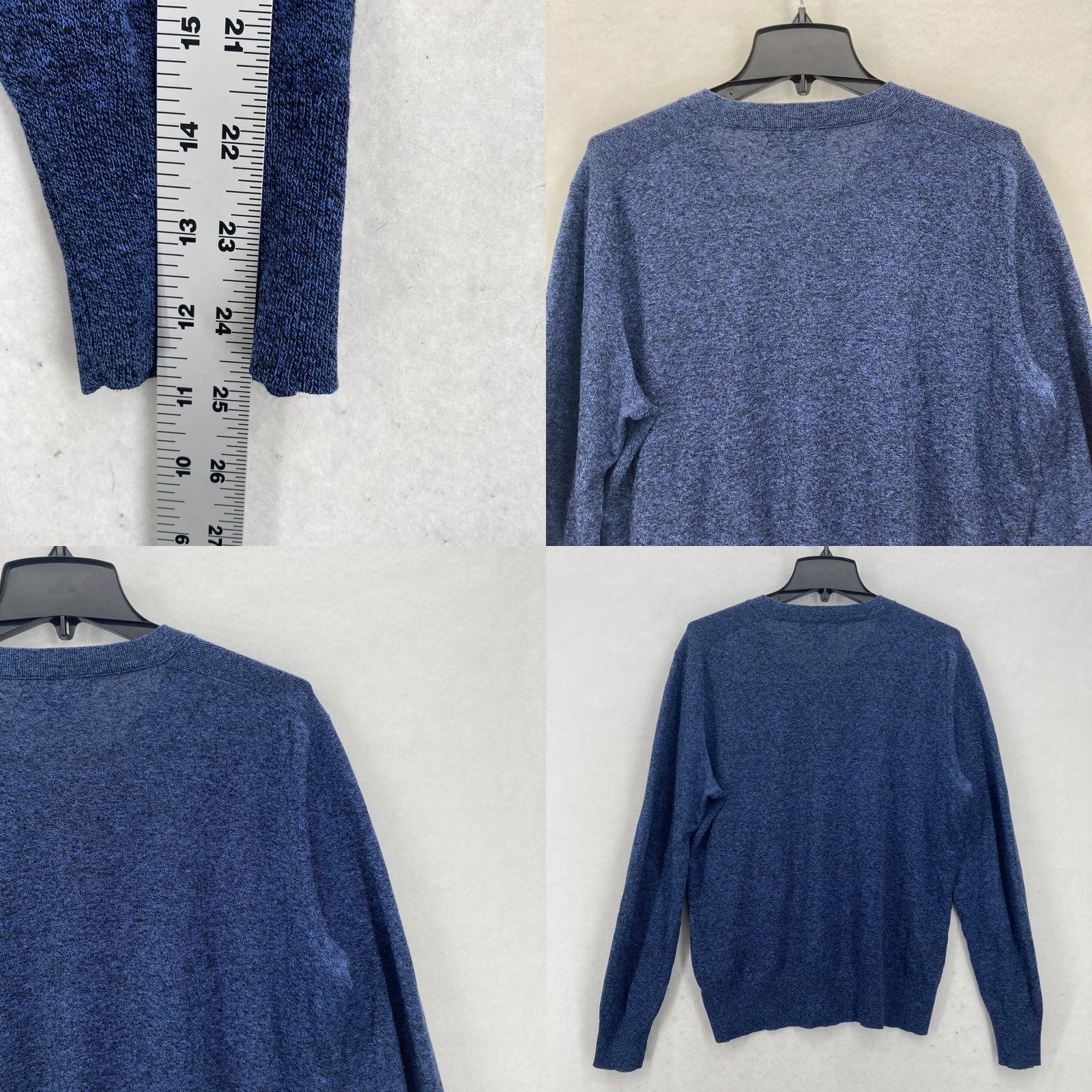 Banana Republic Banana Republic Silk Linen Blend V Neck Sweater Mens M Blue Preppy Casual Pullover Knit Long Sleeve Size US M / EU 48-50 / 2 - 8 Thumbnail