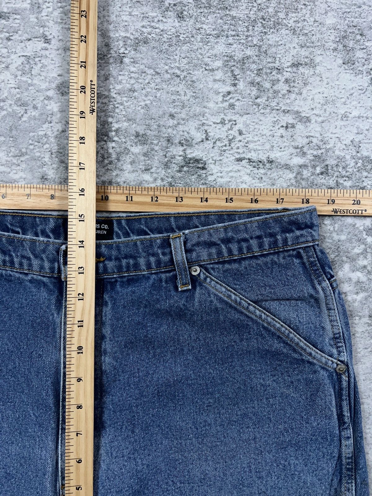 Polo Ralph Lauren × Vintage Vintage Y2K Polo Ralph Lauren Carpenter Denim Shorts Jorts Size US 38 / EU 54 - 6 Thumbnail