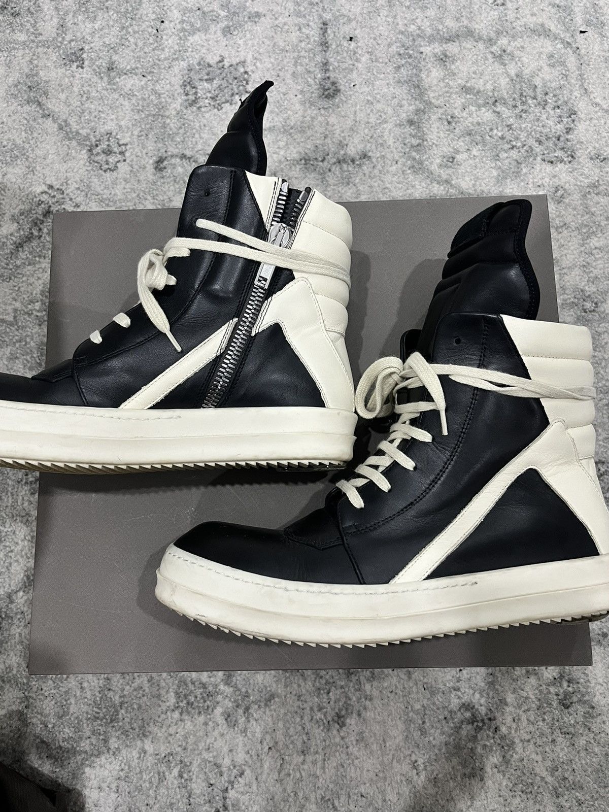 Rick Owens Black Milk Geobasket Size US 8 / EU 41 - 12 Thumbnail