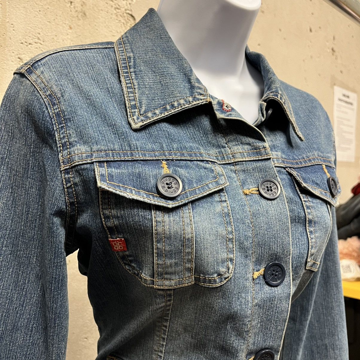 Vintage Plugg Y2K Vintage Button Down Lightweight Denim Jacket Girly Size M / US 6-8 / IT 42-44 - 2 Thumbnail