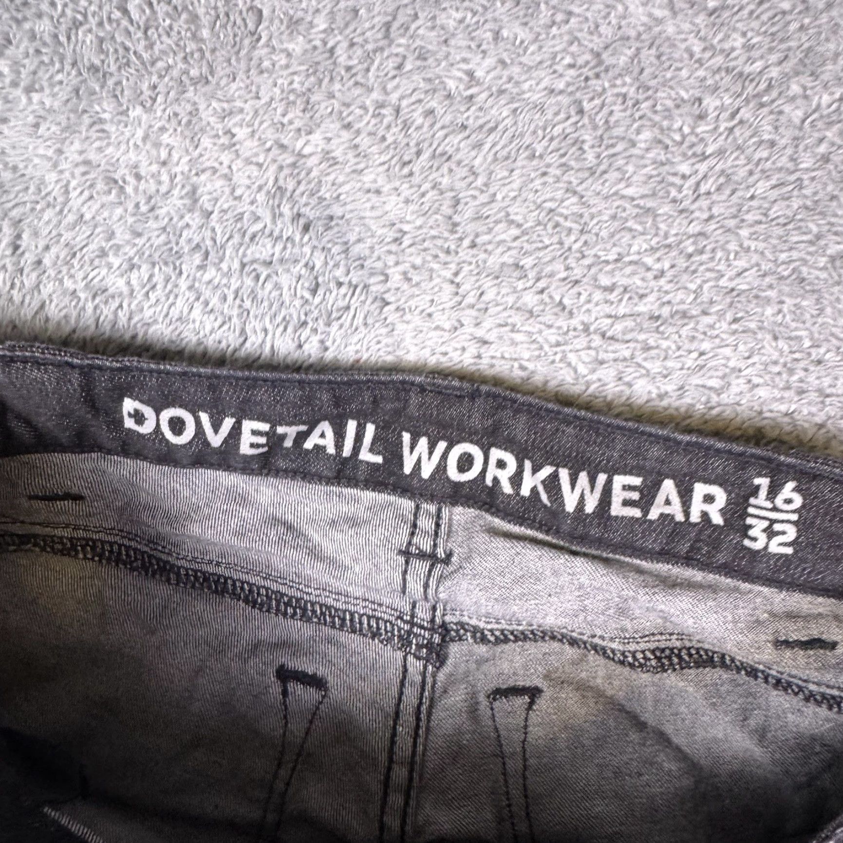 Vintage Dovetail Workwear Maven Jeans Womens 16/32 Slim Double Knee 5-Pocket Black Denim (Cotton) Regular Size 12/32 Inseam 31" Size 34" / US 12 / IT 48 - 7 Thumbnail
