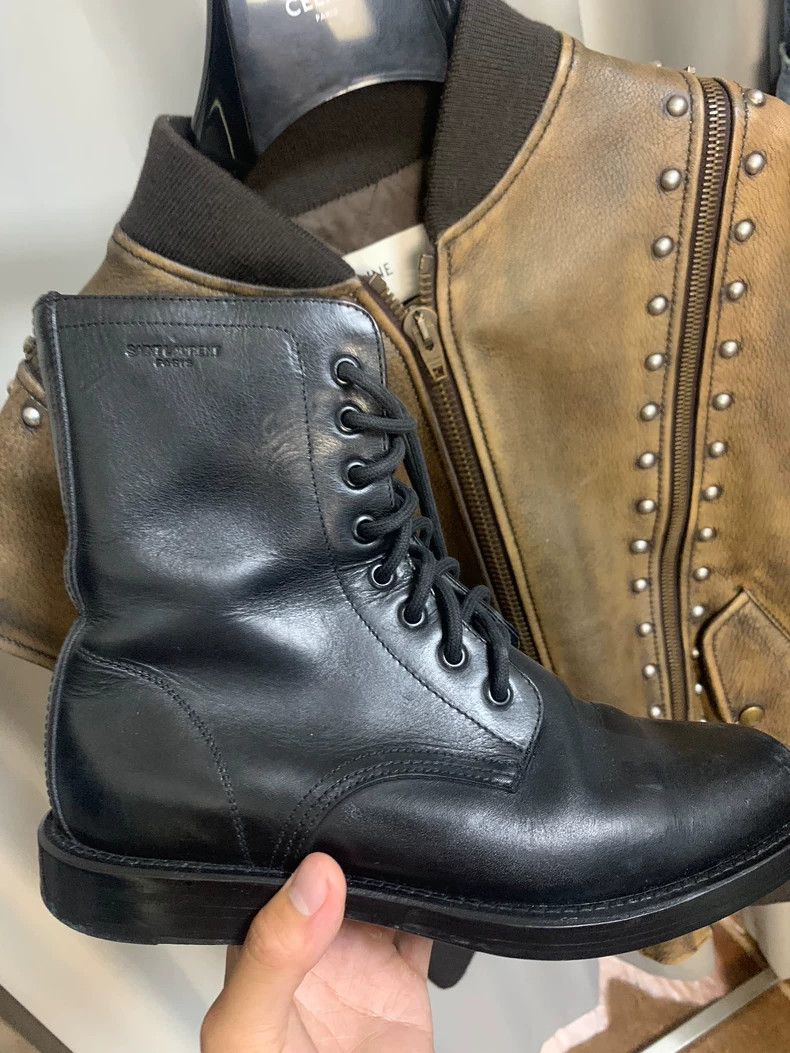 Saint Laurent Paris 2013FW Eight-hole military boots