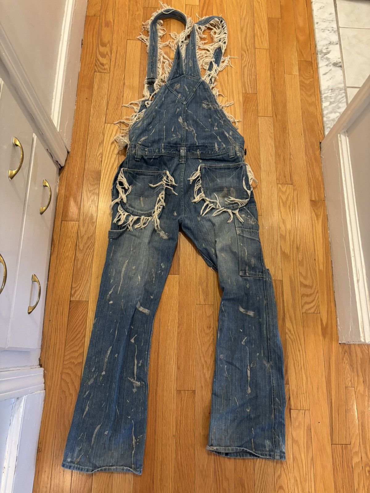 Designer Daisy Denim Overalls Size US 32 / EU 48 - 4 Thumbnail