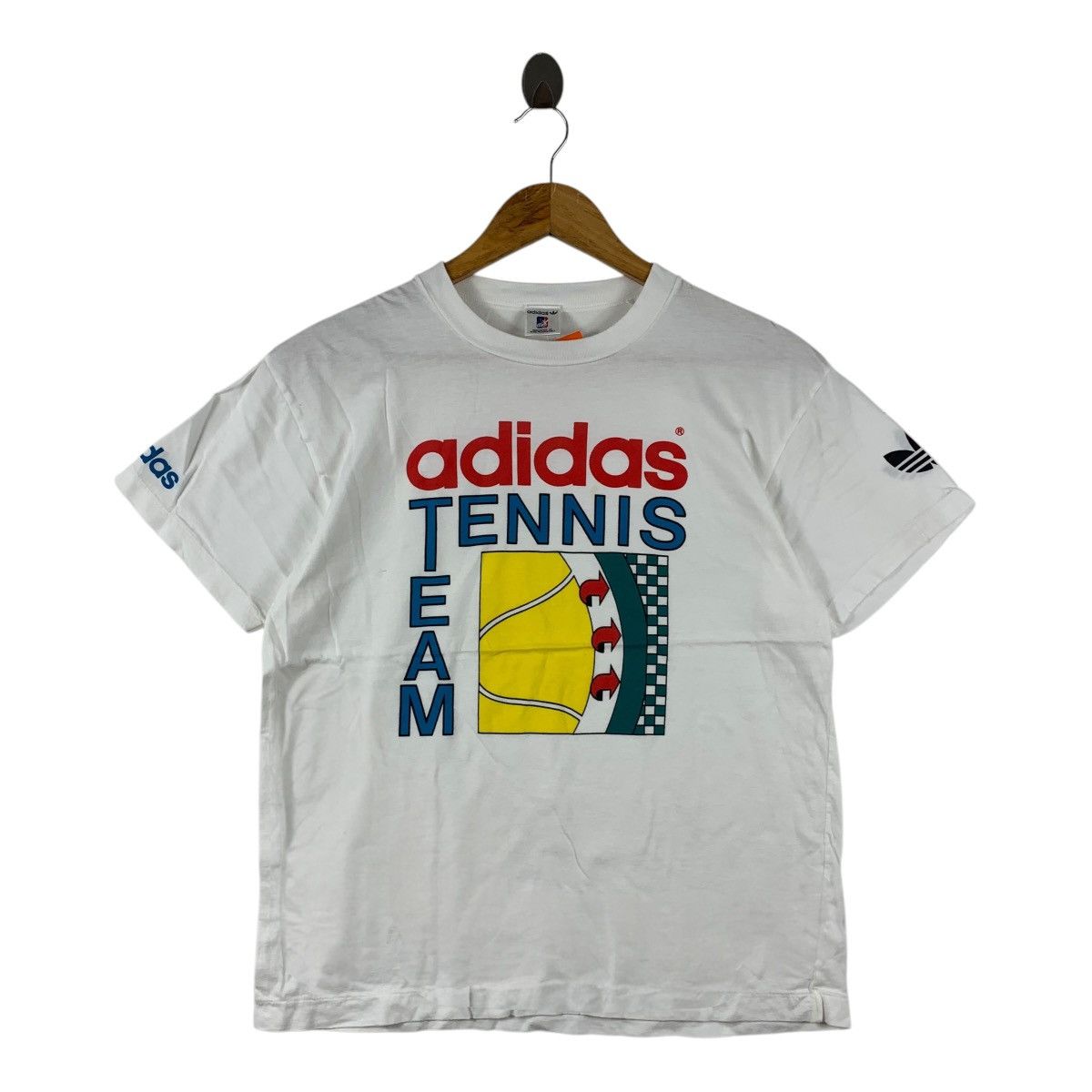 Adidas Vintage 90s ADIDAS tennis white tee shirt Size US L / EU 52-54 / 3 - 1 Thumbnail