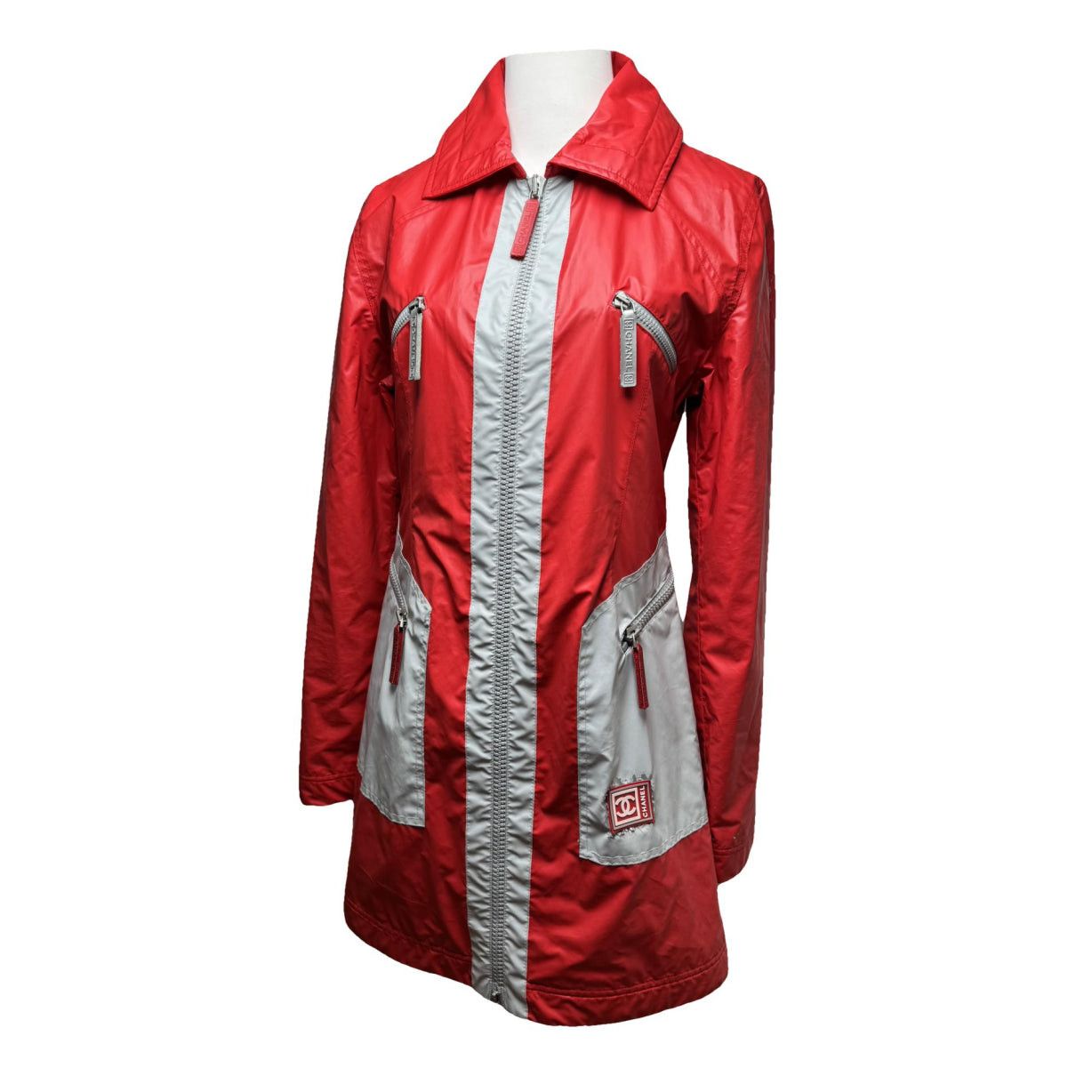 Chanel Red Polyester Trench Coat Size M / US 6-8 / IT 42-44 - 1 Thumbnail