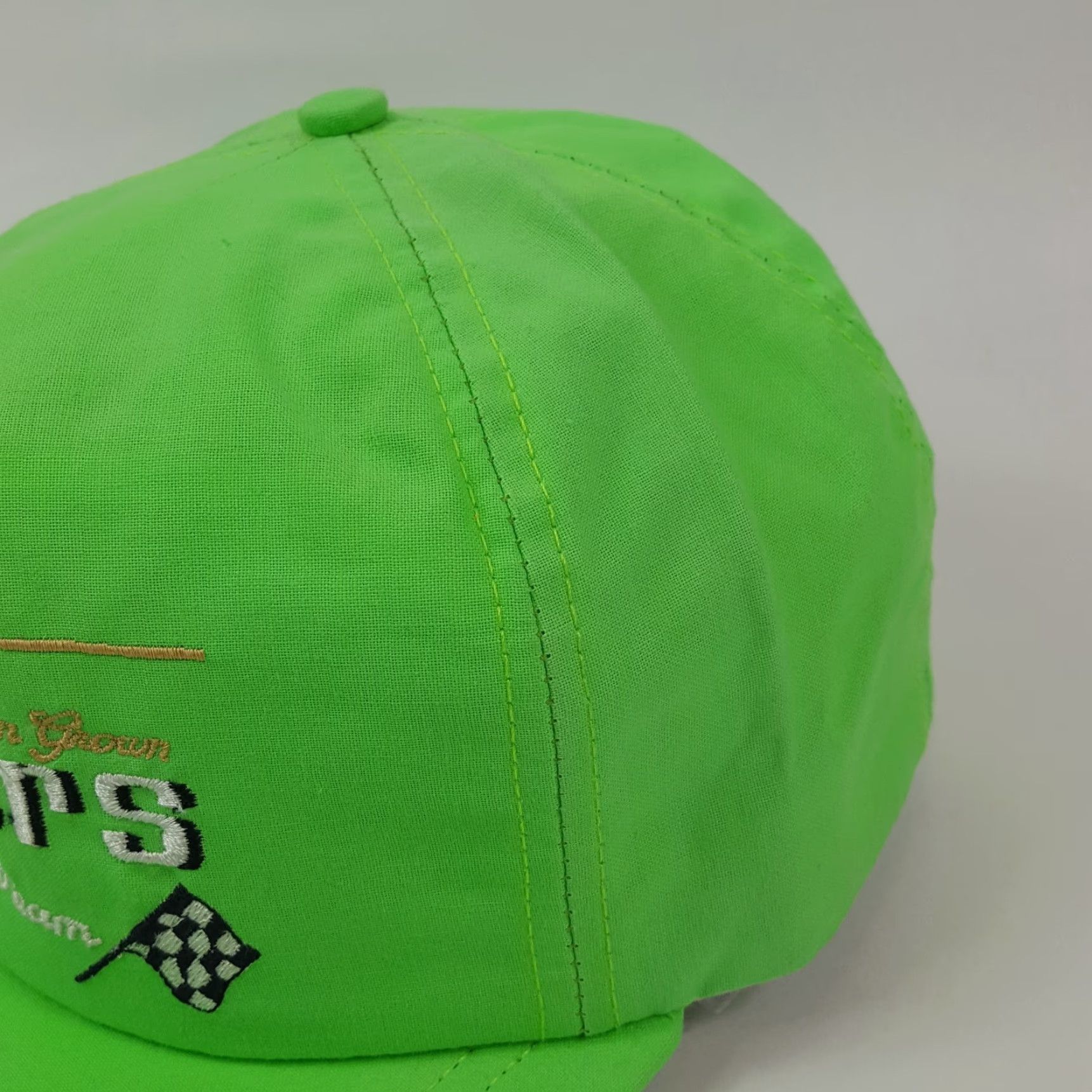 NASCAR VINTAGE Folgers NASCAR Racing Team Snapback Adjustable Trucker Hat Mens Green 80s 90s Retro USA Made Baseball Cap Size ONE SIZE - 4 Thumbnail
