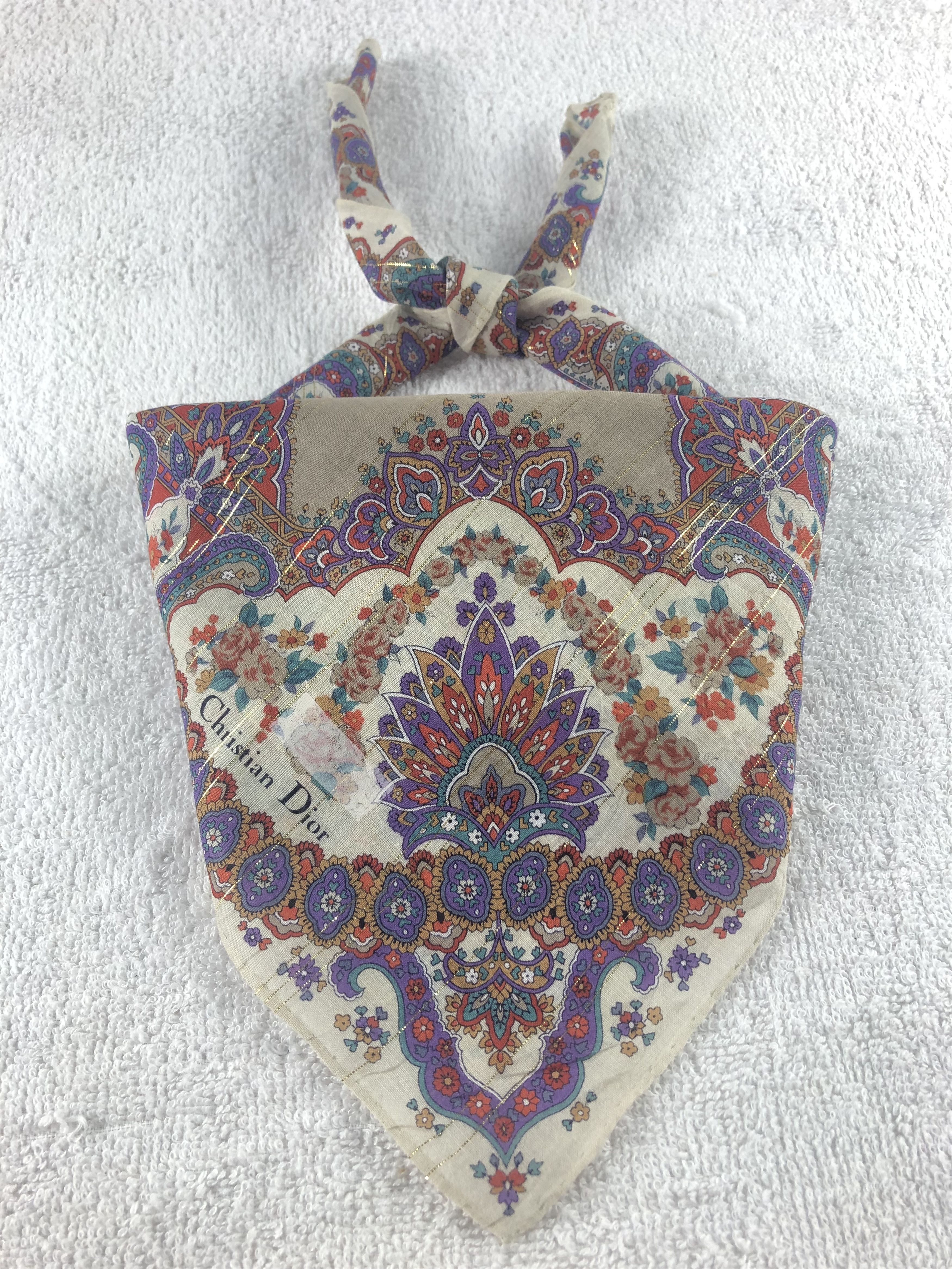 Vintage Christian Dior Handkerchief / Bandana / Neckerchief Size ONE SIZE - 1 Thumbnail