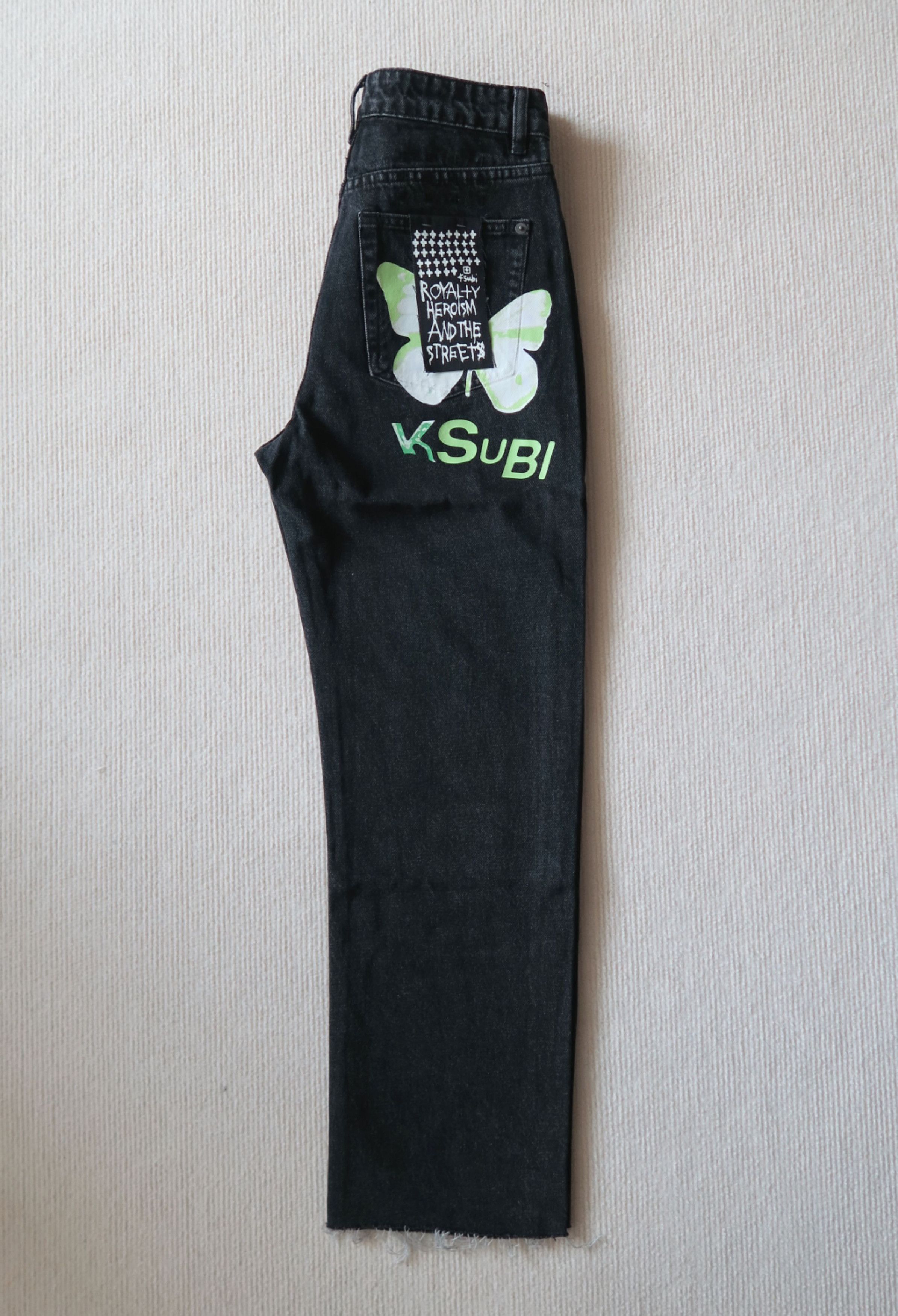 Ksubi Ksubi Brooklyn Phantom Butterfly Print Logo Jeans Size 26" / US 2 / IT 38 - 8 Thumbnail
