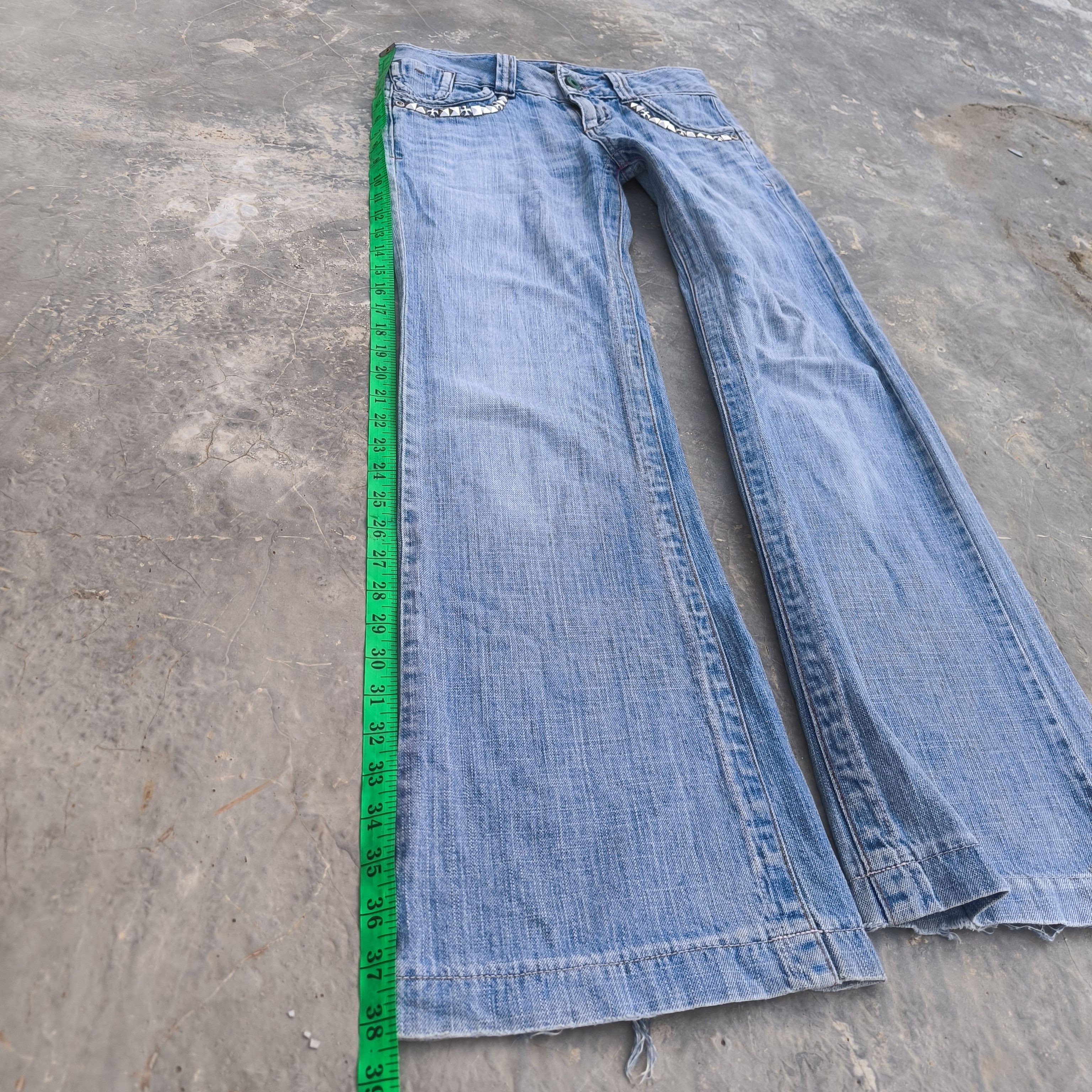Japanese Brand Bootcut studded jeans camel road Size 28" / US 6 / IT 42 - 12 Thumbnail
