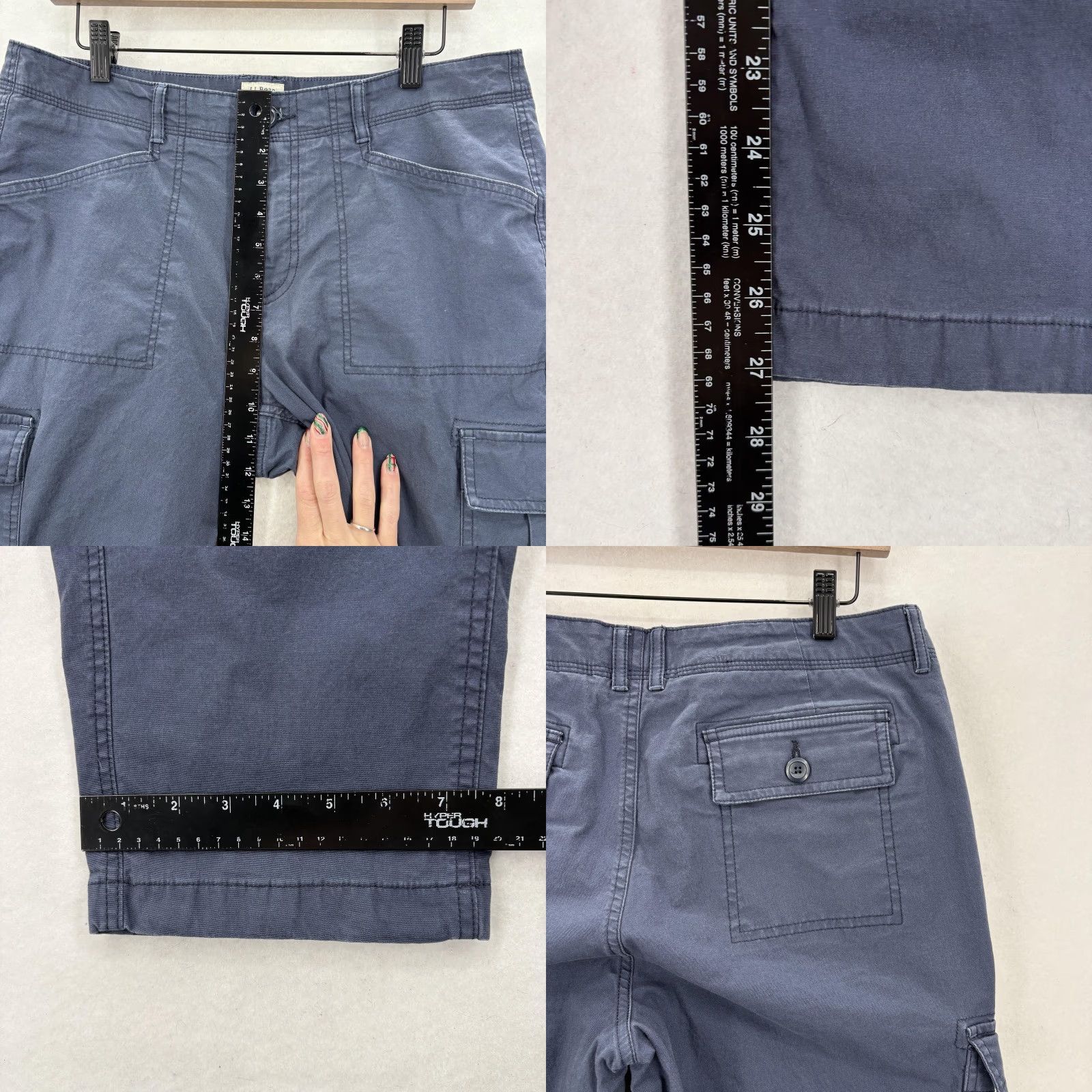 Vintage VINTAGE not applicable; generate title: L.L. Bean Favorite Fit Cargo Pants Womens 12P Blue Twill Stretch Hiking Pants Size 34" / US 12 / IT 48 - 8 Thumbnail