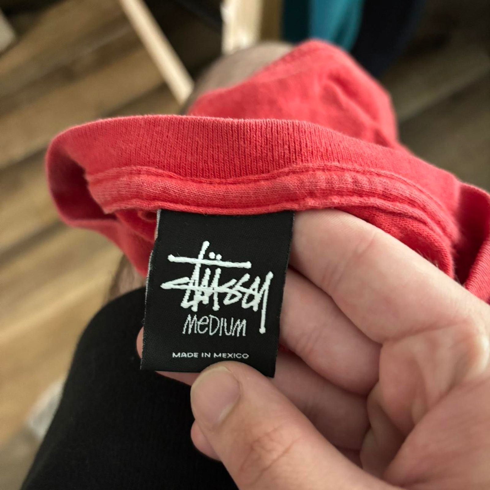 Stussy Vintage 90s Red Stussy T Shirt! Surfman Back Hit. Surfwear Size US S / EU 44-46 / 1 - 4 Thumbnail