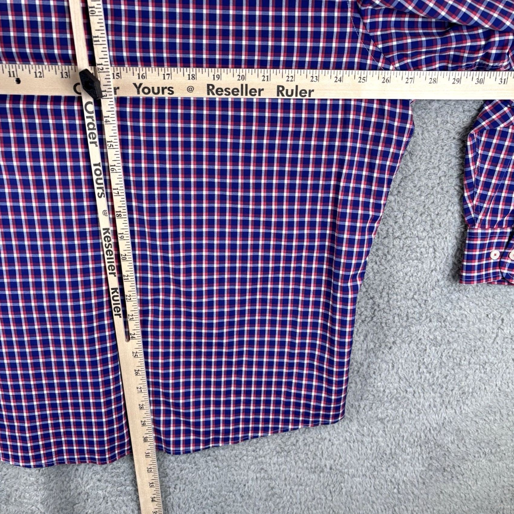 UNTUCKit UNTUCKit Button-Up Shirt Mens 3XL Multicolor Plaid Nylon Blend Stretch Long Sleeve Size US XXL / EU 58 / 5 - 6 Thumbnail