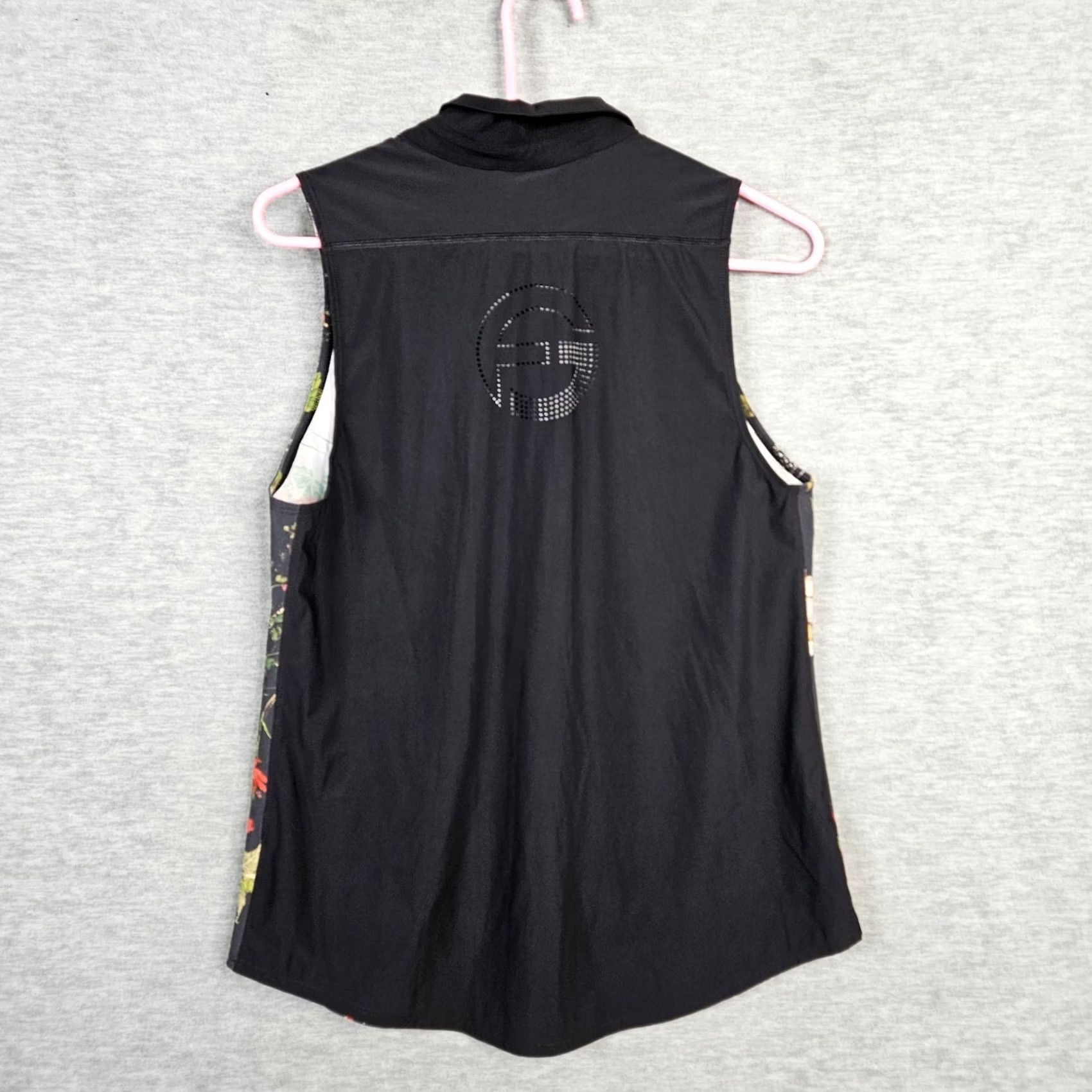 Logo 7 FORAY Floral 1/2 Button Sleeveless Laser Cut Logo Golf Tennis Top S Women’s Multicolor Floral Activewear Top Size S / US 4 / IT 40 - 4 Thumbnail