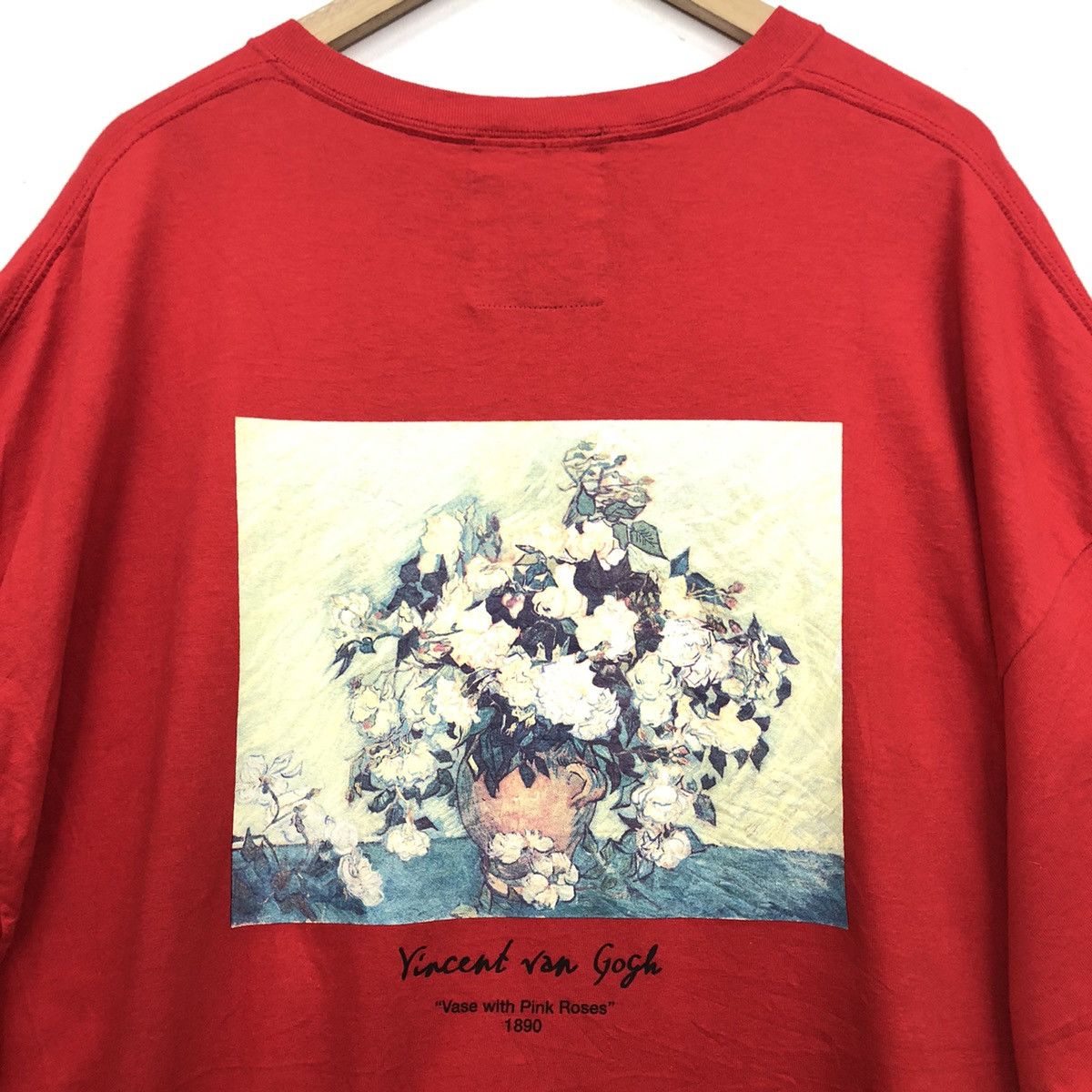 Art Comes First Vincent Van Gogh Art Vase With Pink Roses Oversize Tshirt Size US M / EU 48-50 / 2 - 3 Thumbnail