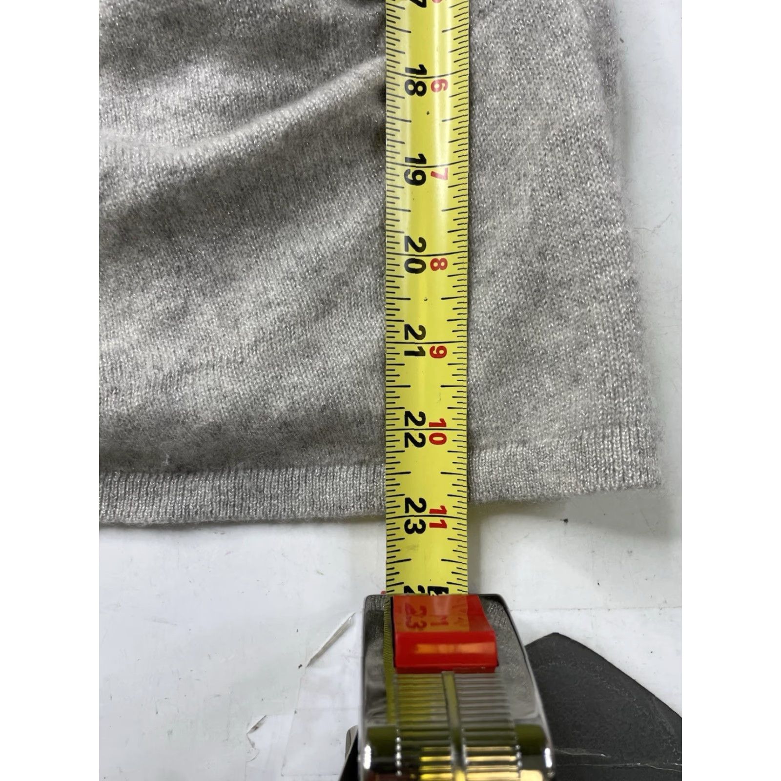 Vintage Qi Cashmere Gray 3/4 Sleeve Faux Wrap Sweater Womens XS Size XS / US 0-2 / IT 36-38 - 6 Thumbnail