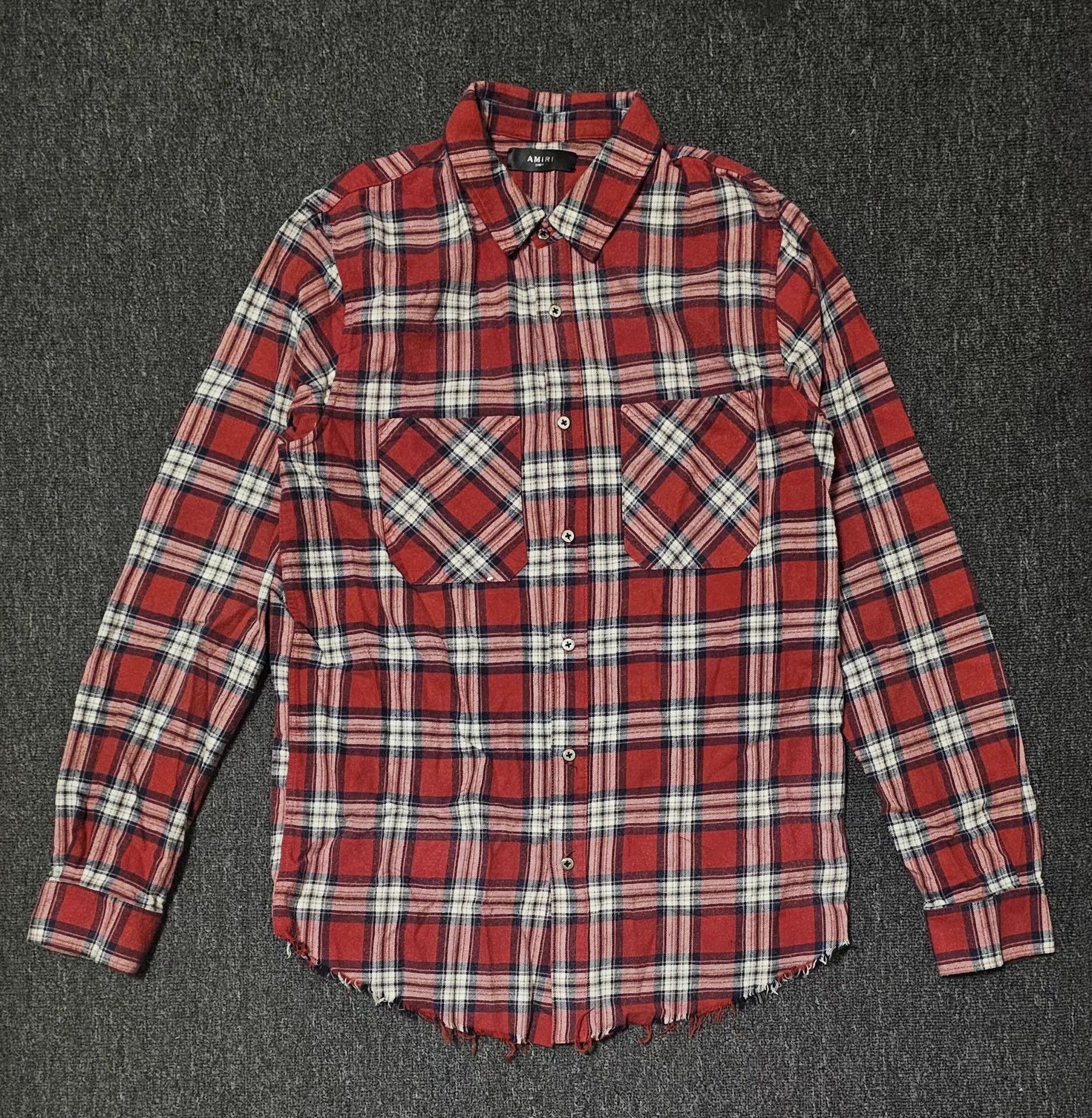 Amiri Amiri Red Plaid Shirt Q4 Size US L / EU 52-54 / 3 - 1 Thumbnail