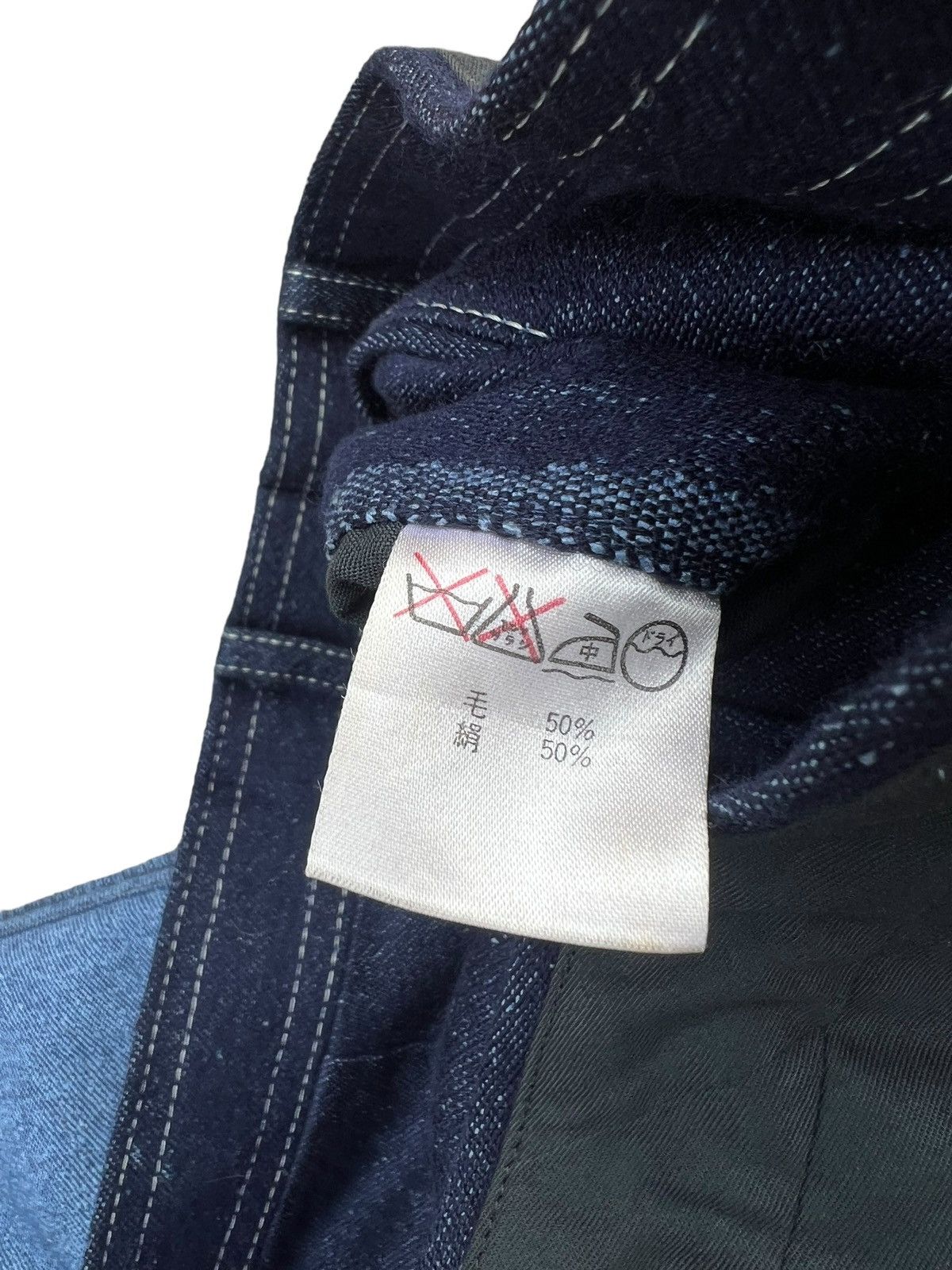 Celine Vintage 90s Celine Paris Distressed Wool Silk Trouser Pant Size US 32 / EU 48 - 23 Thumbnail