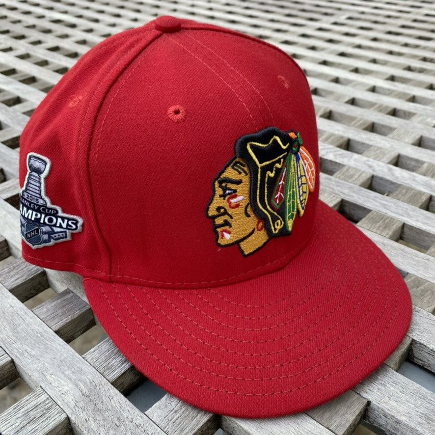 New Era Chicago Blackhawks Stanley Cup Patch New Era Hat 7 3/8 Size ONE SIZE - 1 Thumbnail