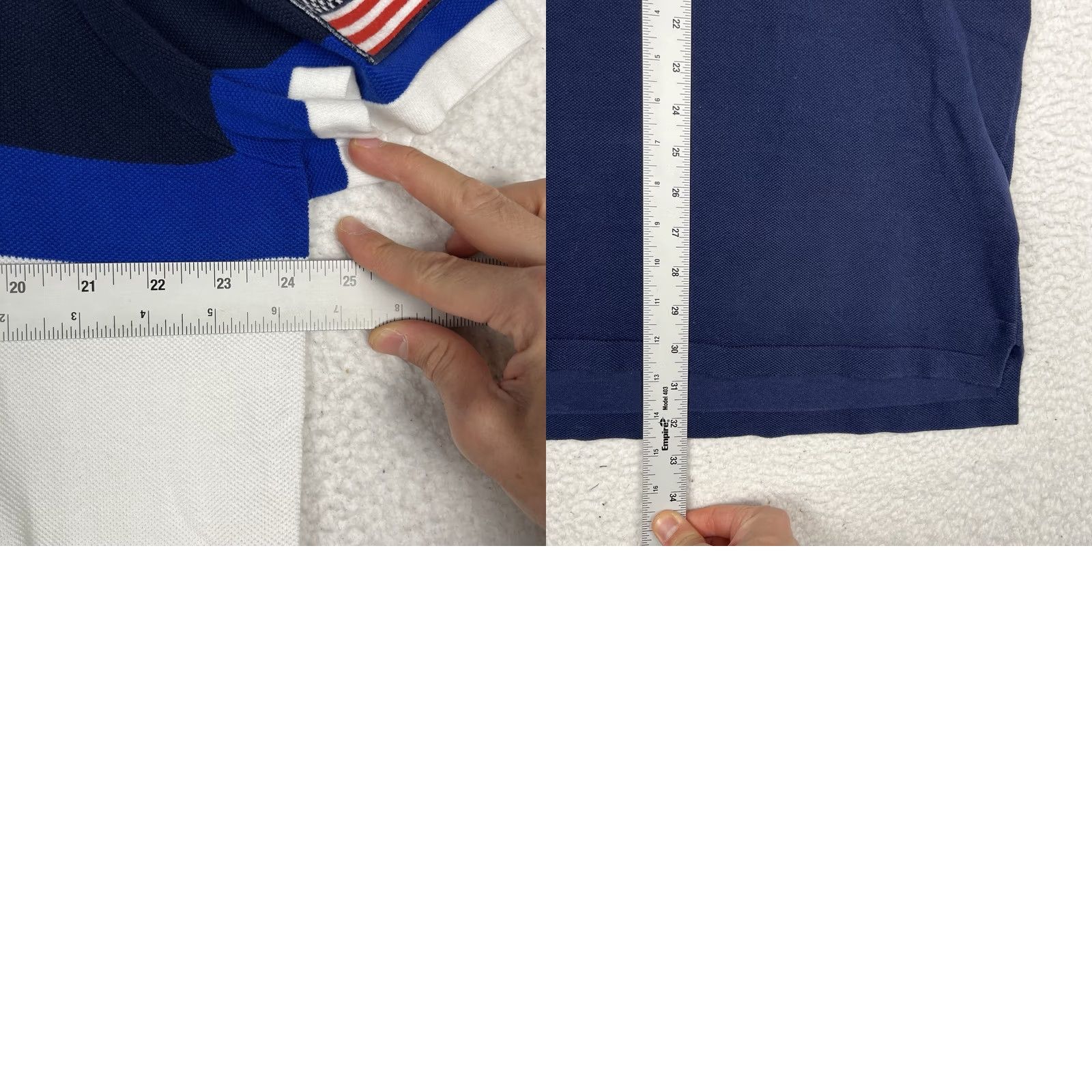Ralph Lauren Polo Ralph Lauren Team USA Polo Shirt Men XL 2024 Olympics Flagbearer Knit Collared Short Sleeve Blue Colorblock Big Pony Golf Rugby Walking Mens Size US XL / EU 56 / 4 - 8 Thumbnail