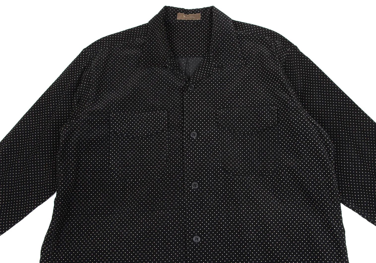 Jean Paul Gaultier Open Collar Dot Shirt in Black Beige (Size M) Size US M / EU 48-50 / 2 - 2 Thumbnail