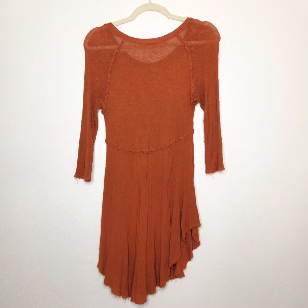 Free People **Y2K Free People Medium Asymmetrical Hem Burnt Orange Boho Tunic** User: Y2K Free People Medium Asymmetrical Hem Burnt Orange Boho Tunic Size M / US 6-8 / IT 42-44 - 4 Thumbnail