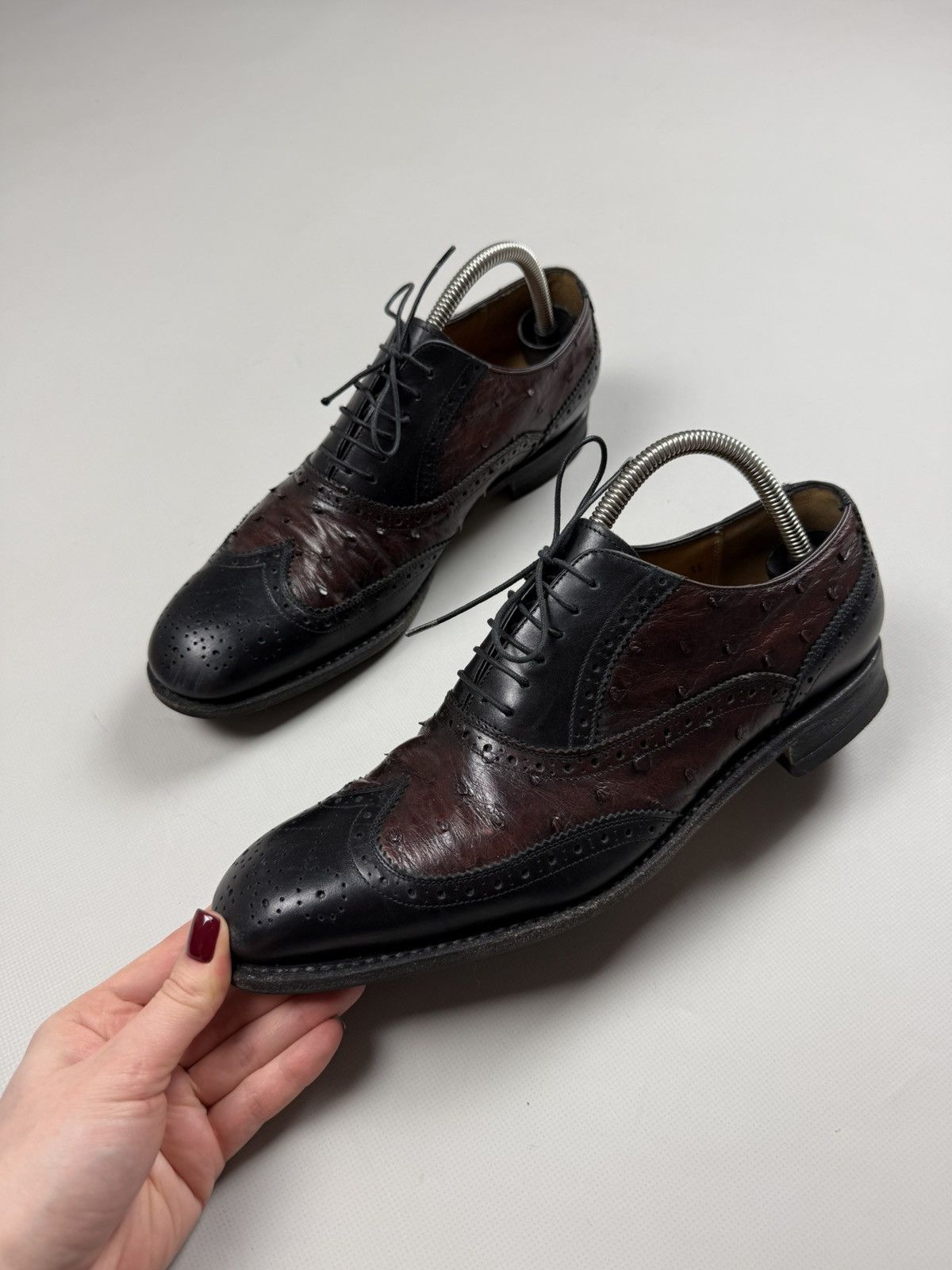 Salvatore Ferragamo Salvatore Ferragamo Ostrich Leather Oxford Dress Shoes Boots Size US 7.5 / EU 40-41 - 15 Thumbnail