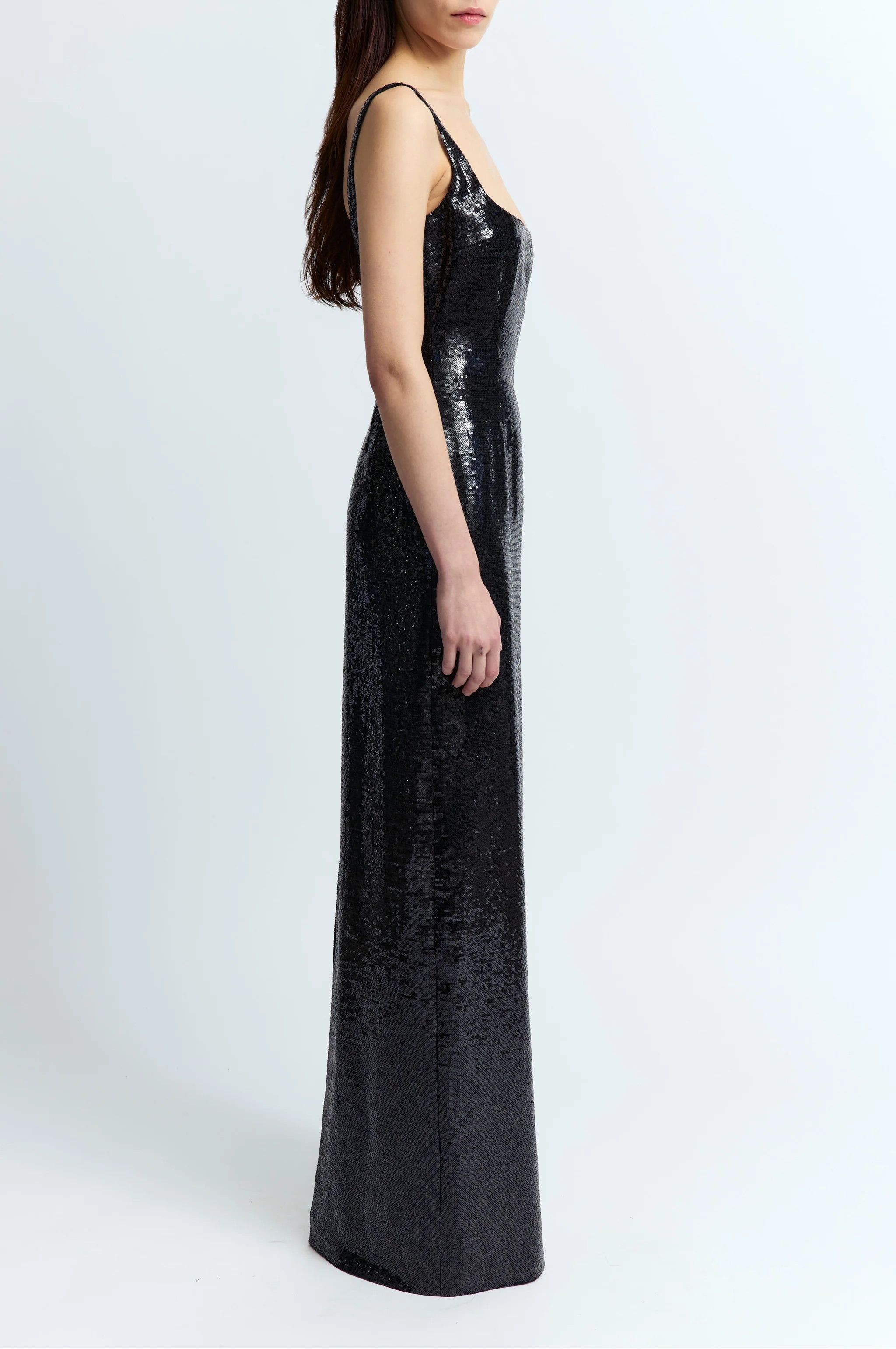 16Arlington o1mle1125 Electra Gown Sequin in Black Size XL / US 12-14 / IT 48-50 - 3 Thumbnail