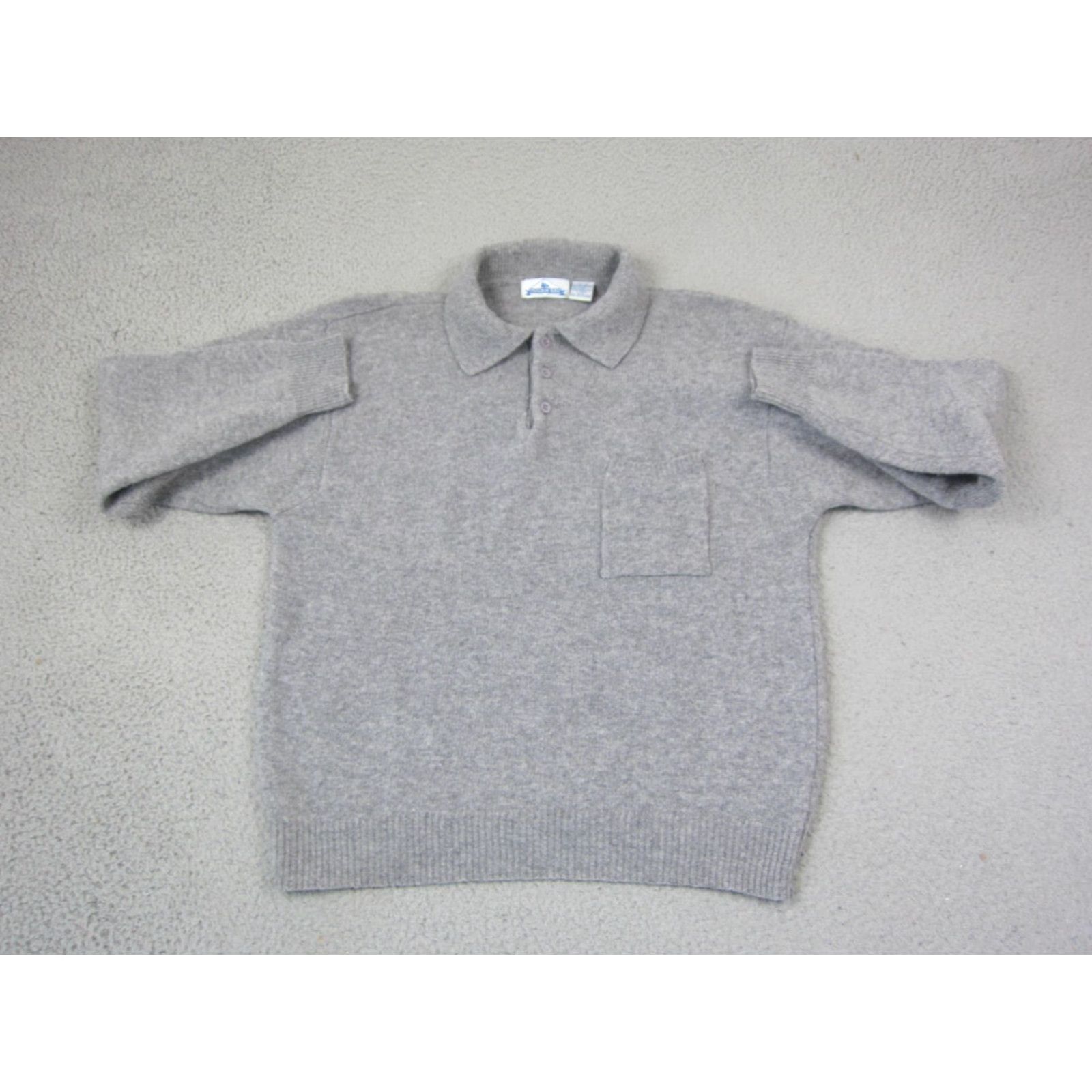 Vintage VINTAGE Traders Bay Sweater Men M Gray Wool Nylon Knit Collared 90s 80s Pullover Shirt? Size US M / EU 48-50 / 2 - 2 Thumbnail