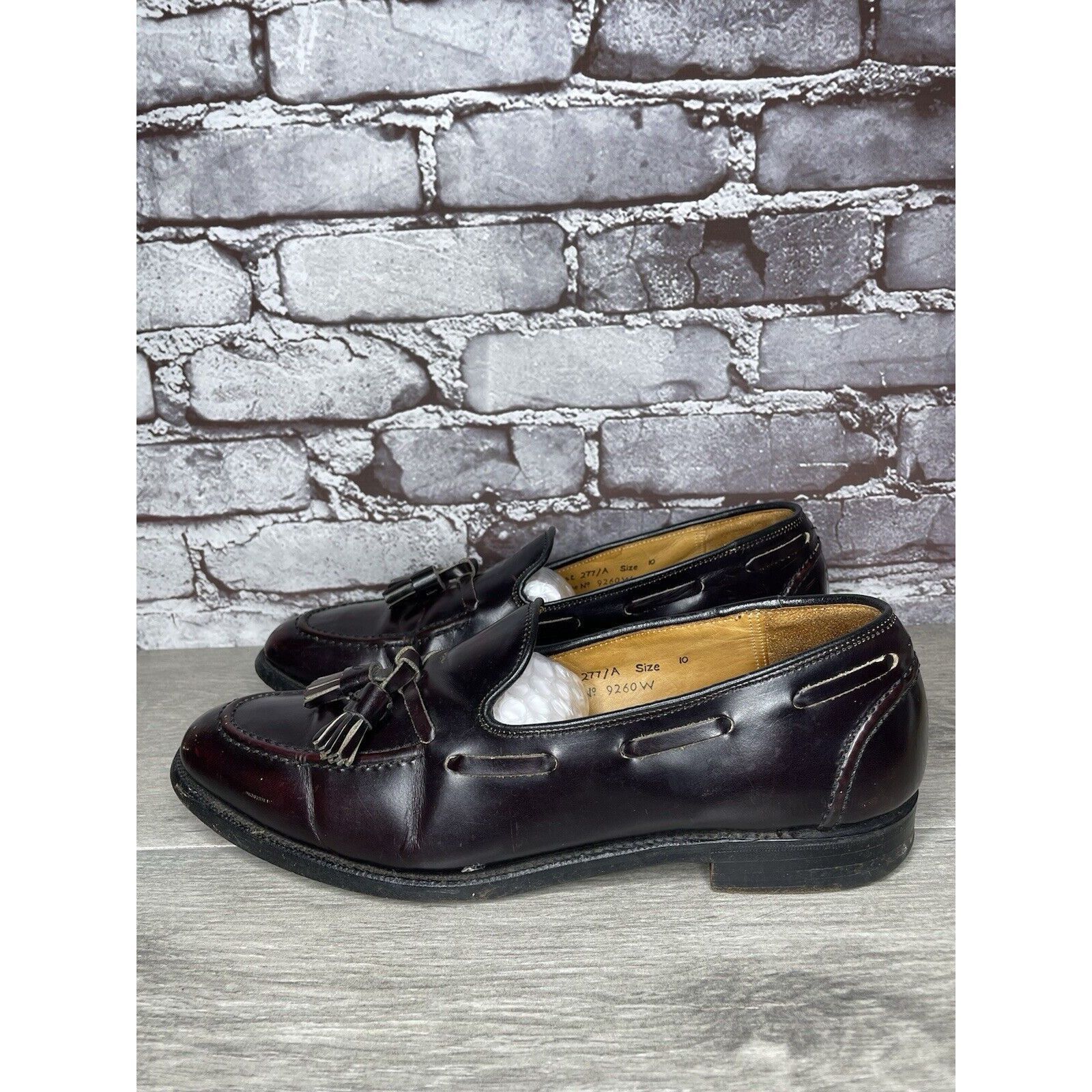 Other Vtg Royal Tweed Burgundy Leather Tassel Loafers Dress Shoes Size US 10 / EU 43 - 1 Thumbnail