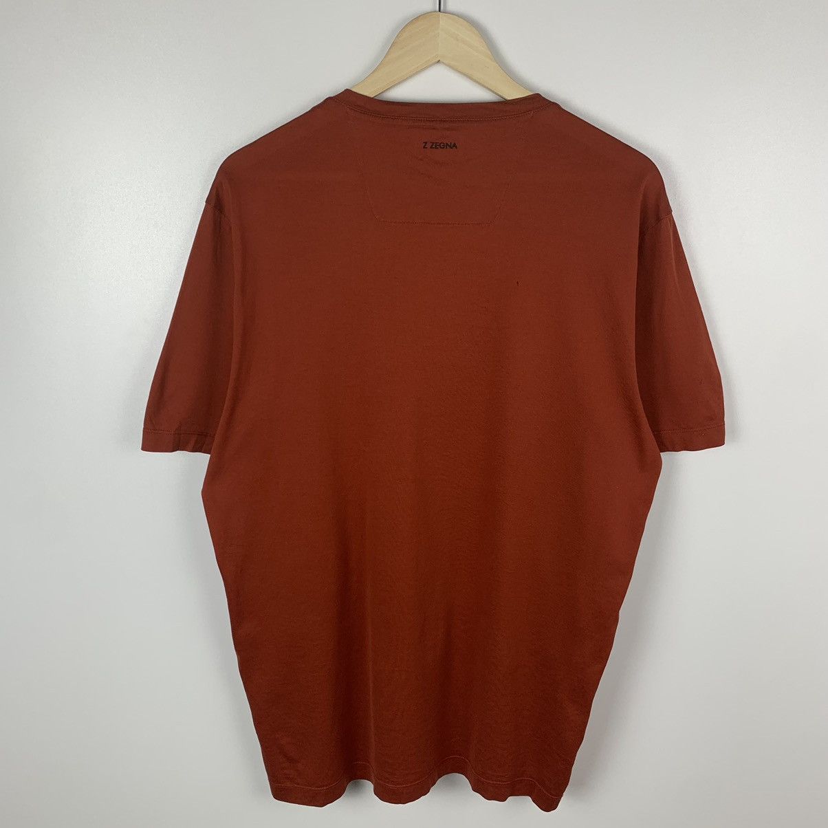 Z Zegna Z Zegna Luxury T Shirt Big Logo Size L Orange Italy Designer Size US L / EU 52-54 / 3 - 11 Thumbnail