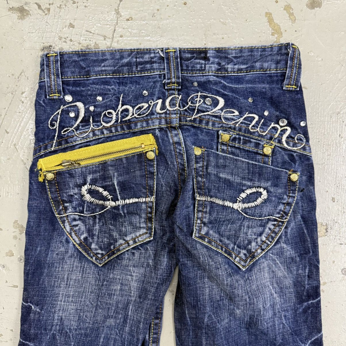 Beauty Beast 🔥Flared🔥 Japanese Riobera Rhine Stone Jeans🔥 Size US 26 / EU 42 - 11 Thumbnail