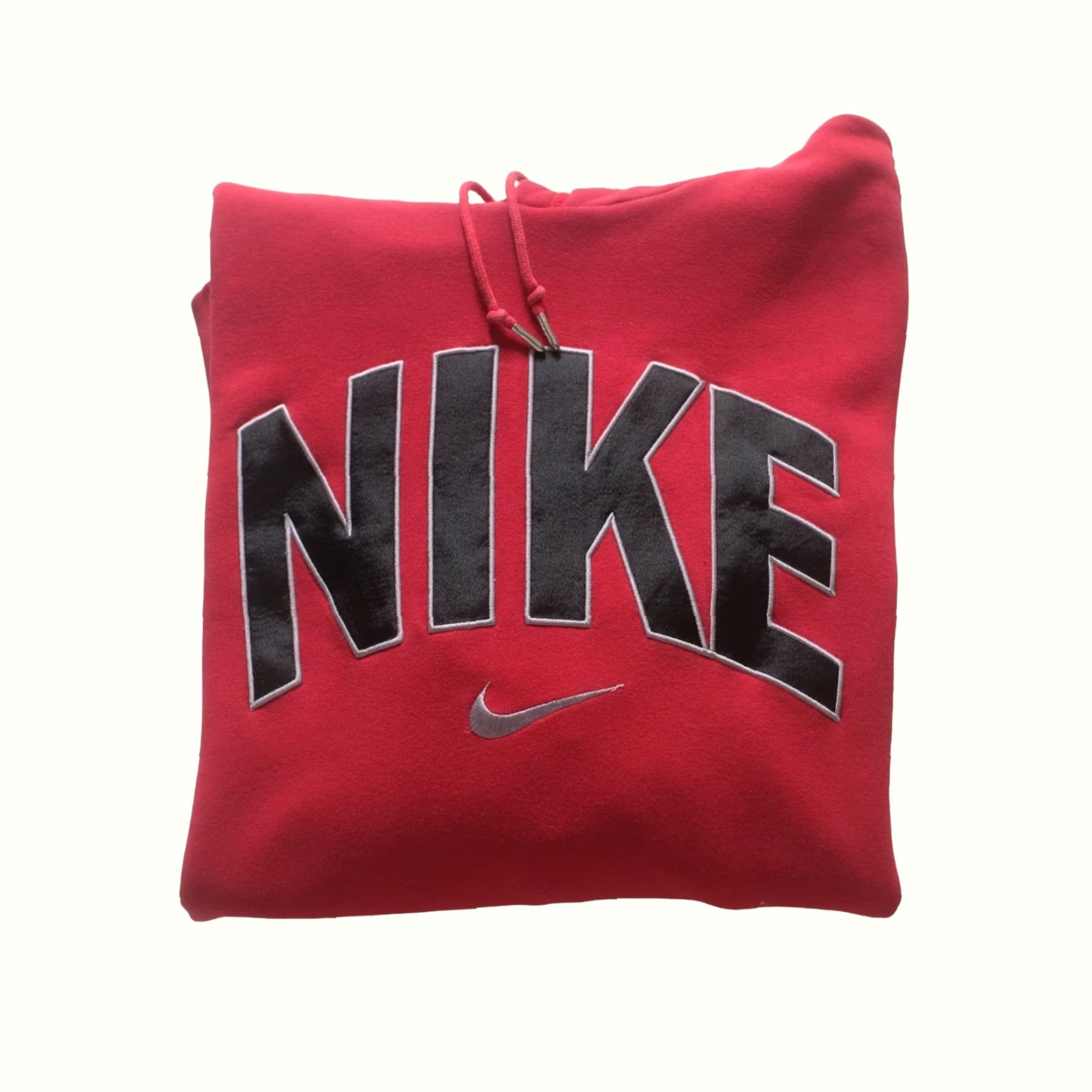 Nike VINTAGE Nike Y2K VTG PATCH EMBROIDERED DISTRESSED RED HOODIE SWEATSHIRT MEN 2XL Size US XXL / EU 58 / 5 - 2 Thumbnail