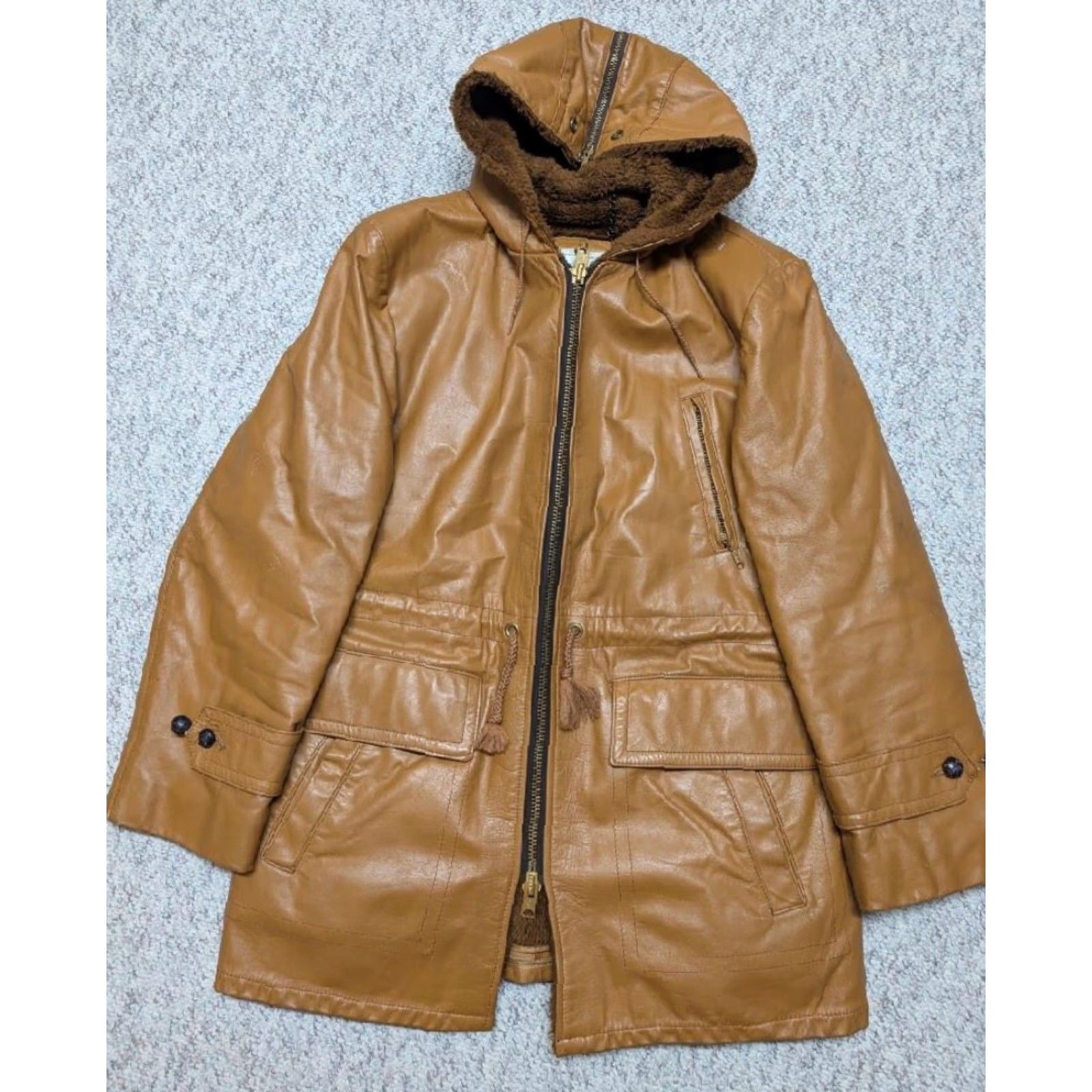 London Fog VINTAGE London Fog COAT Parka Leather Cowhide 42R M Browns Mens Size US M / EU 48-50 / 2 - 5 Thumbnail