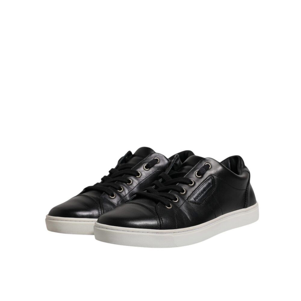 Dolce & Gabbana Dolce & Gabbana Black London Nappa Leather Men Sneakers Shoe Size US 7 / EU 40 - 4 Thumbnail